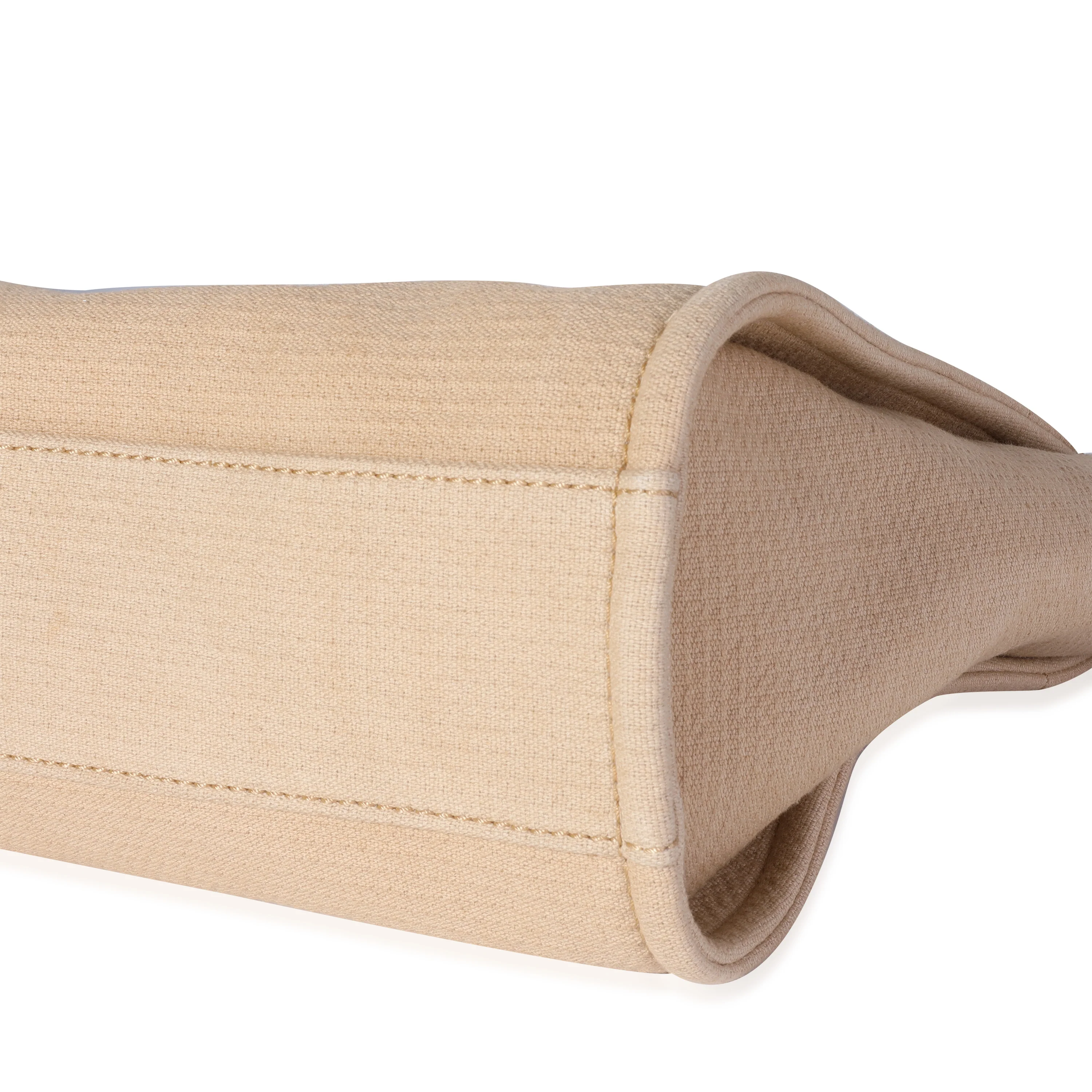 Chanel Beige Canvas Small Deauville Tote - Image 7