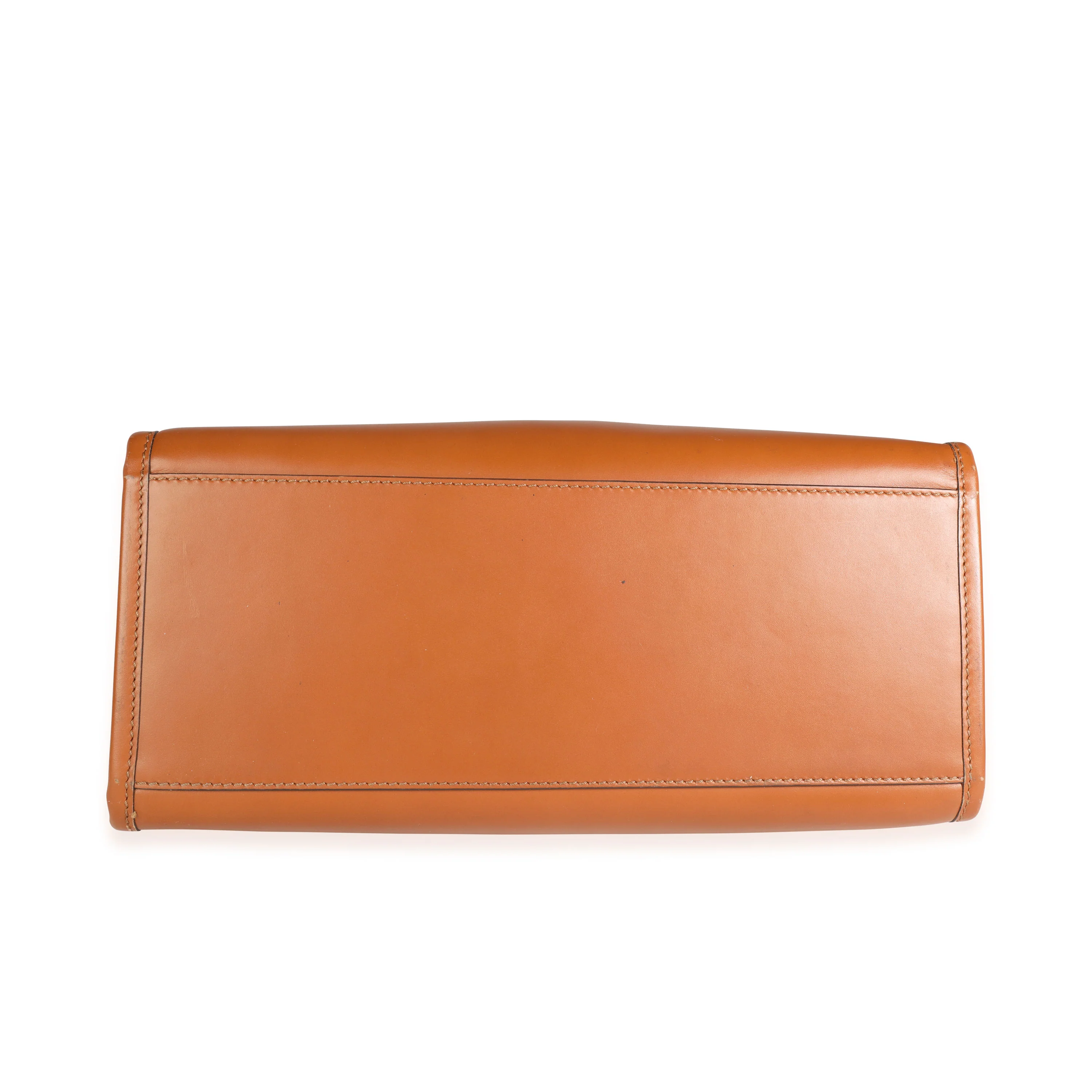 Fendi Brown Debossed Leather & Tortoiseshell Plexiglass Medium Sunshine Shopper - Image 4