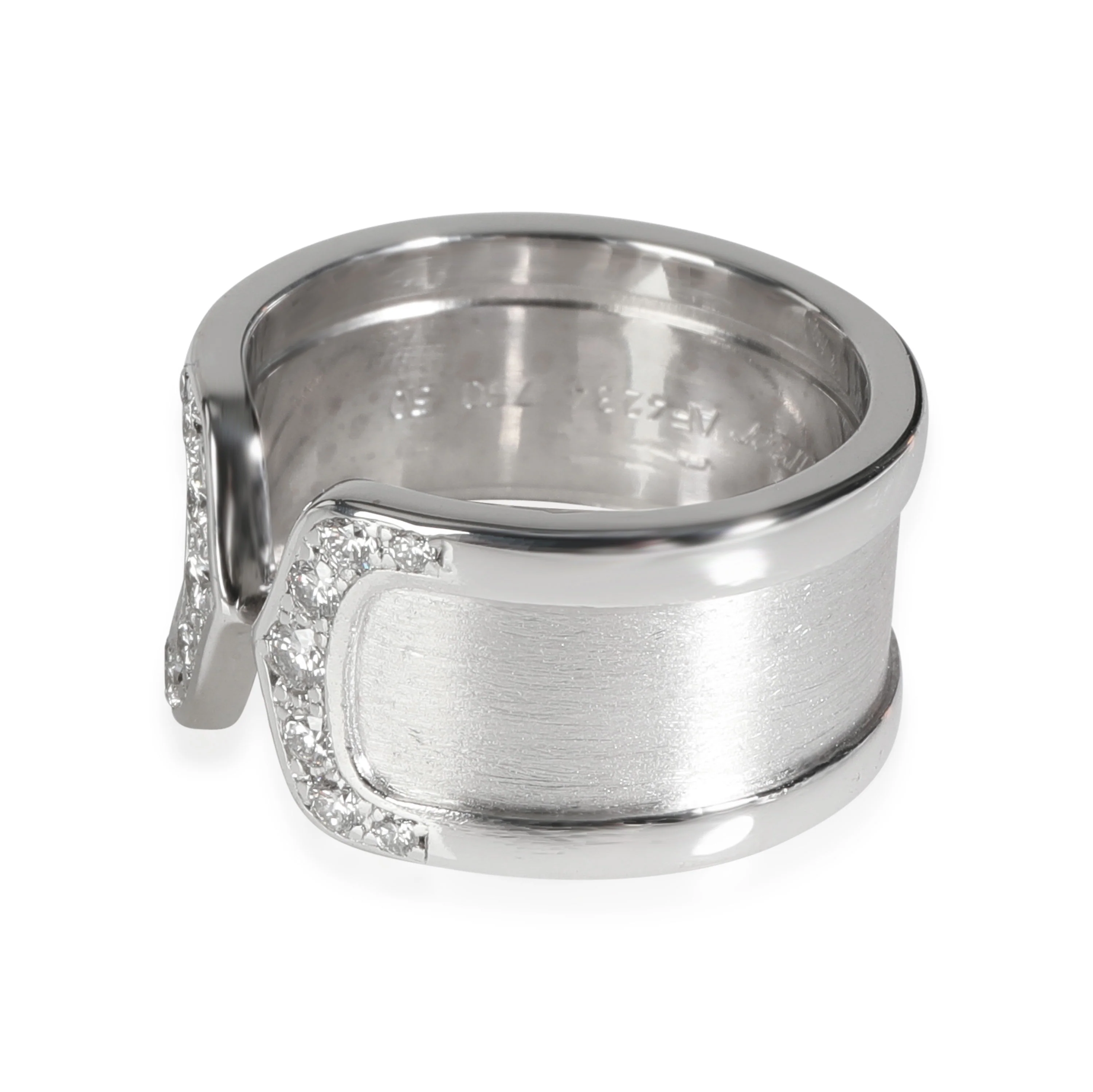C De 10 mm Wide Diamond Band in 18k White Gold 0.21 Ctw - Image 2