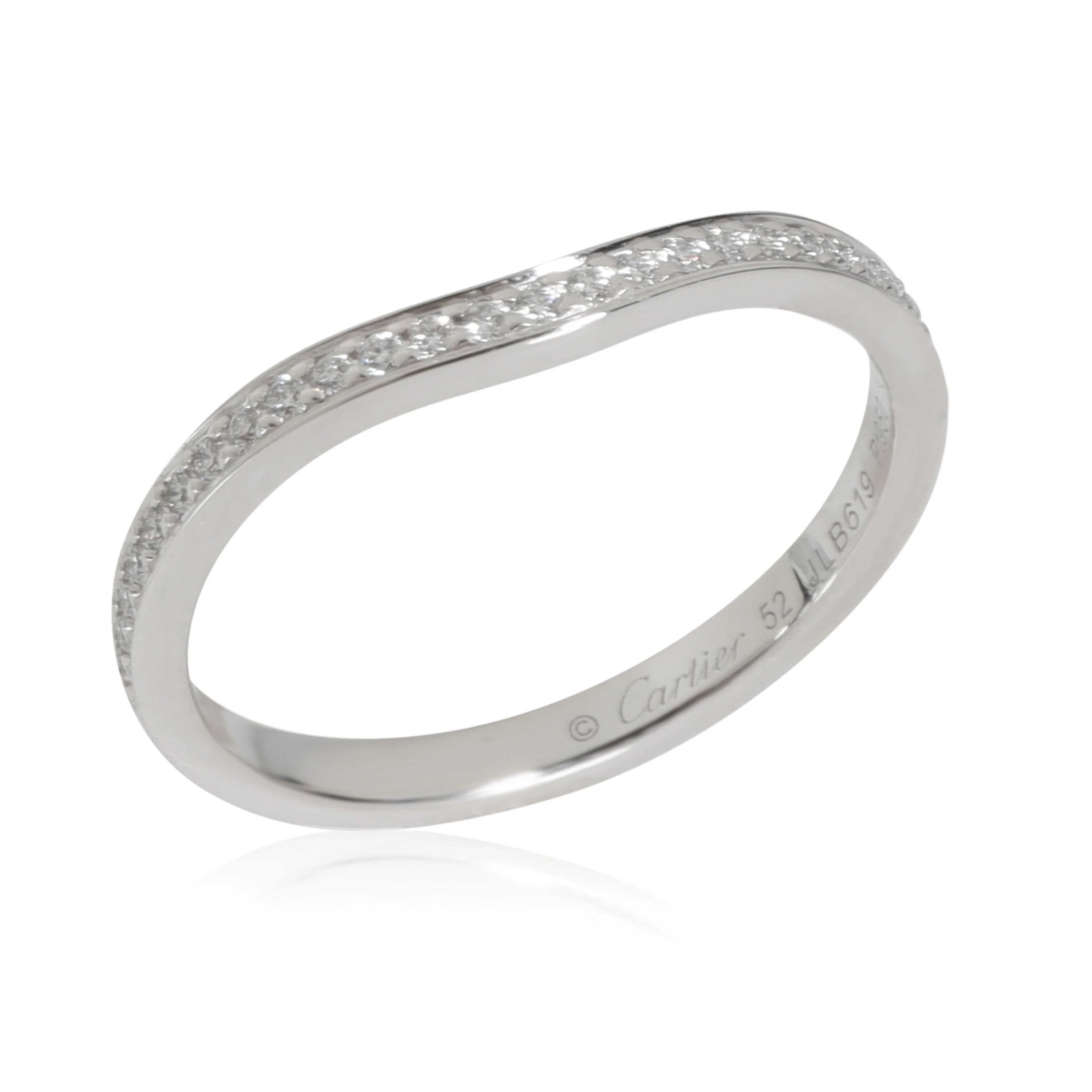 Cartier Ballerine Curved Diamond Band in Platinum 0.09 CTW - Image 3