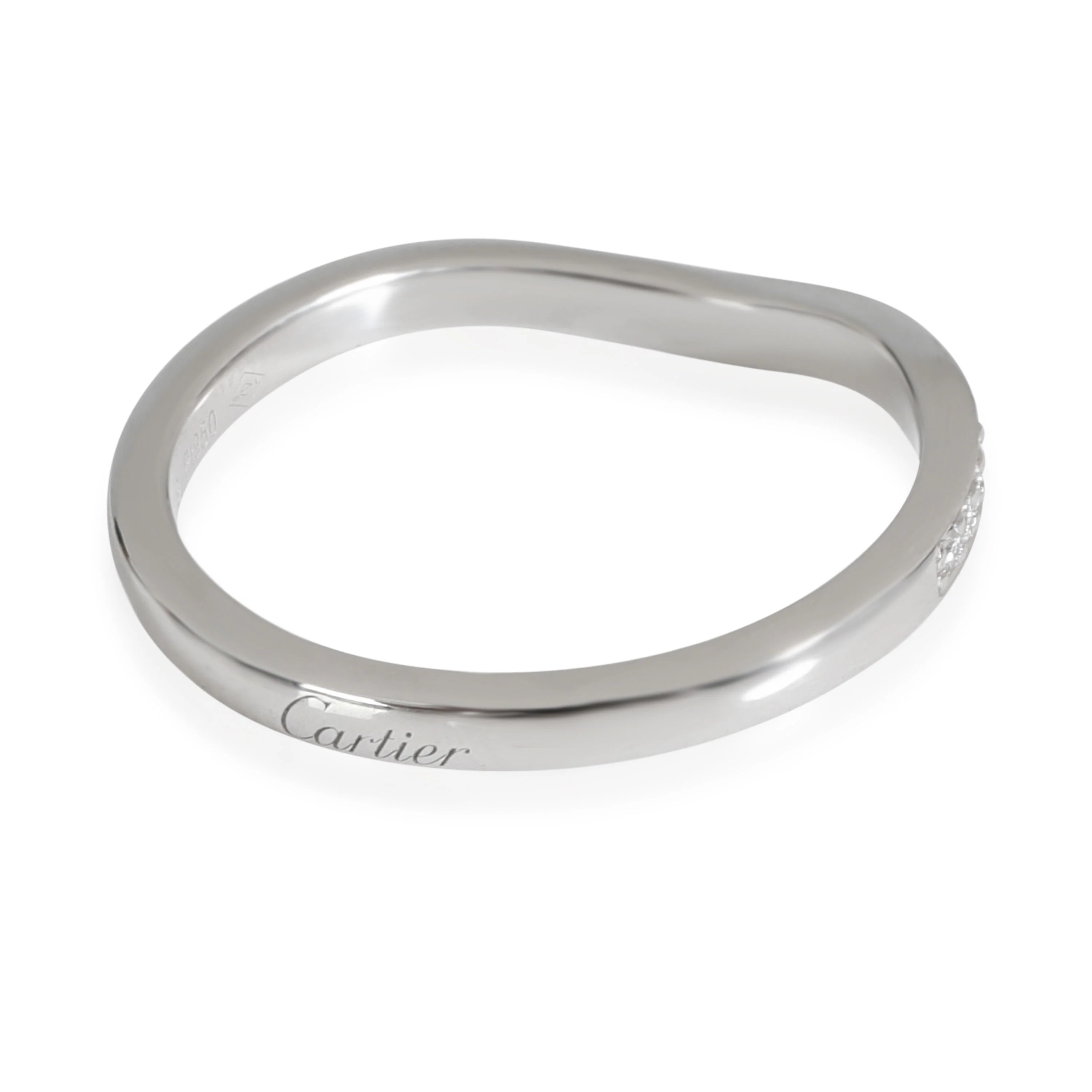 Cartier Ballerine Curved Diamond Band in Platinum 0.09 CTW - Image 4