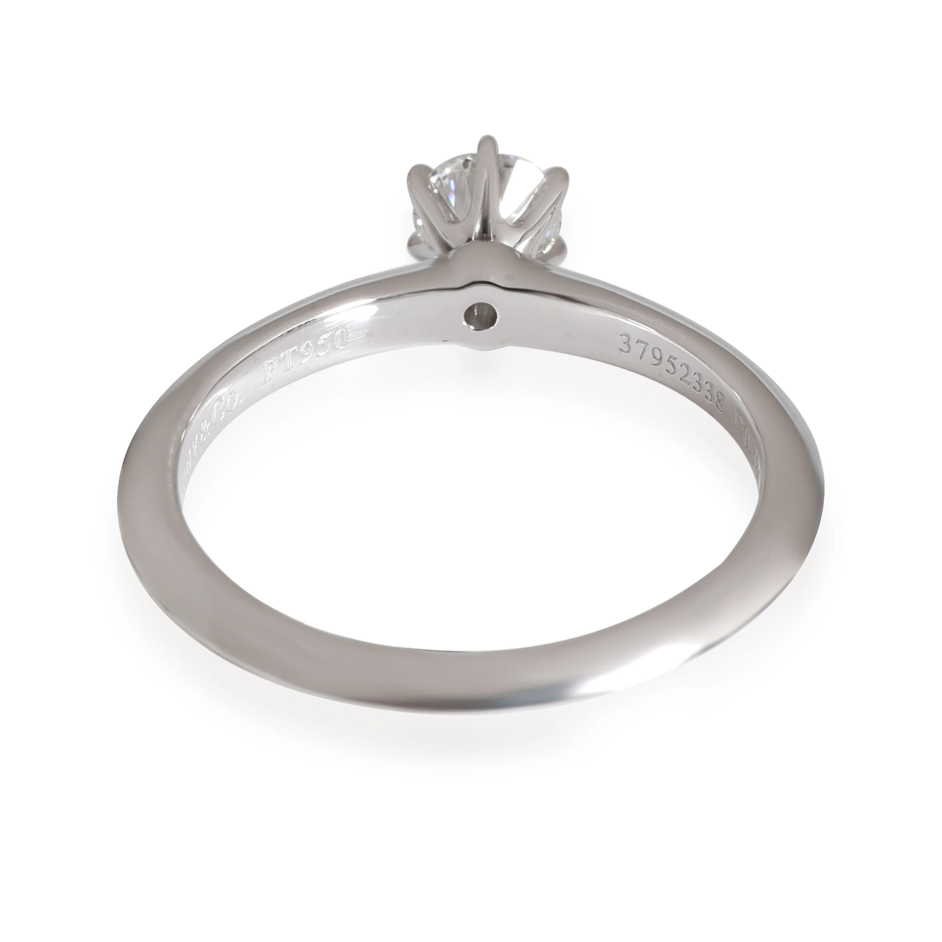 Tiffany & Co. Diamond Engagement Ring in Platinum F VVS2 0.38 CTW - Image 4