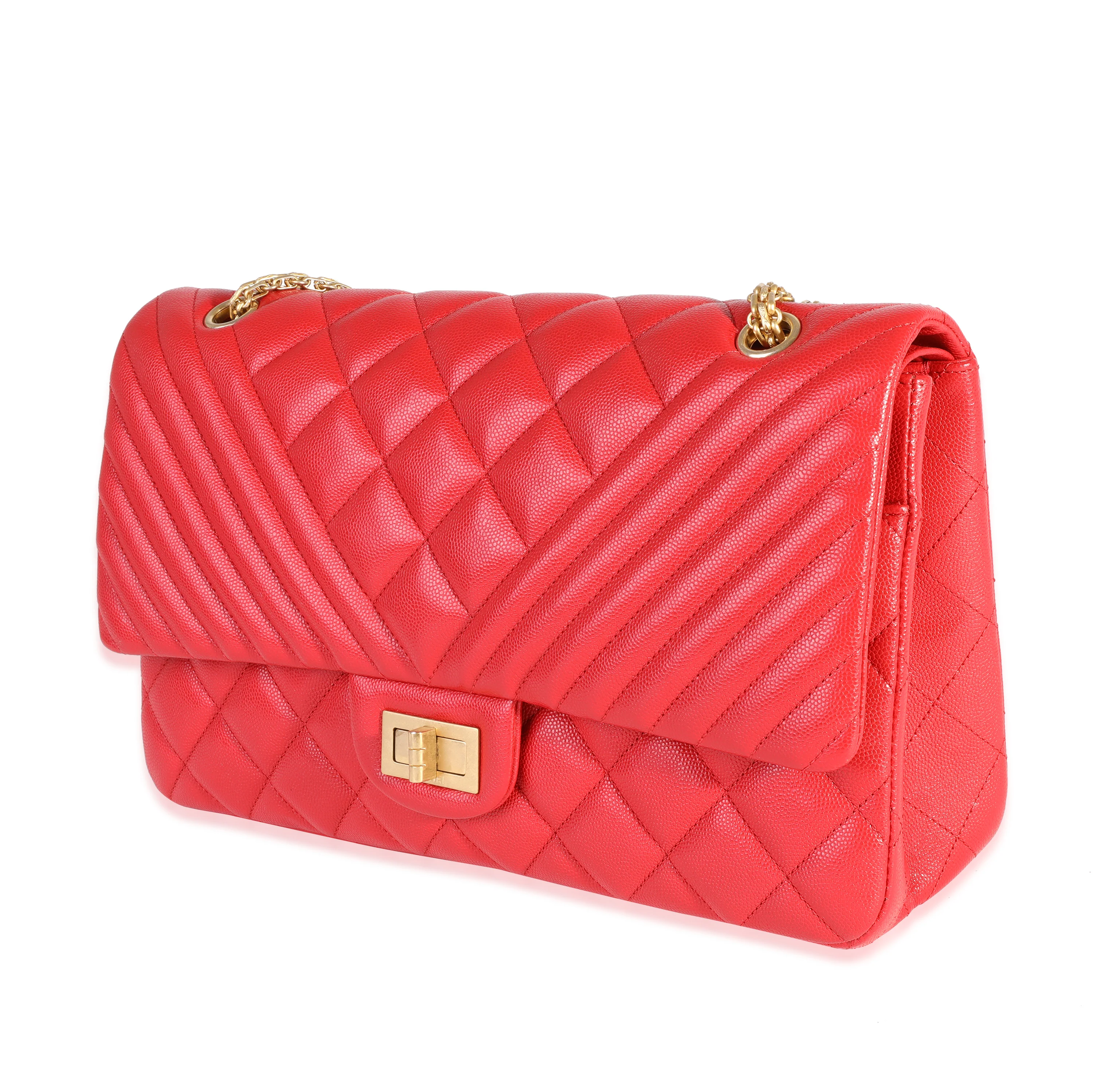 Red Caviar Quilted Reissue 2.55 227 Double Flap Handbag - Image 2