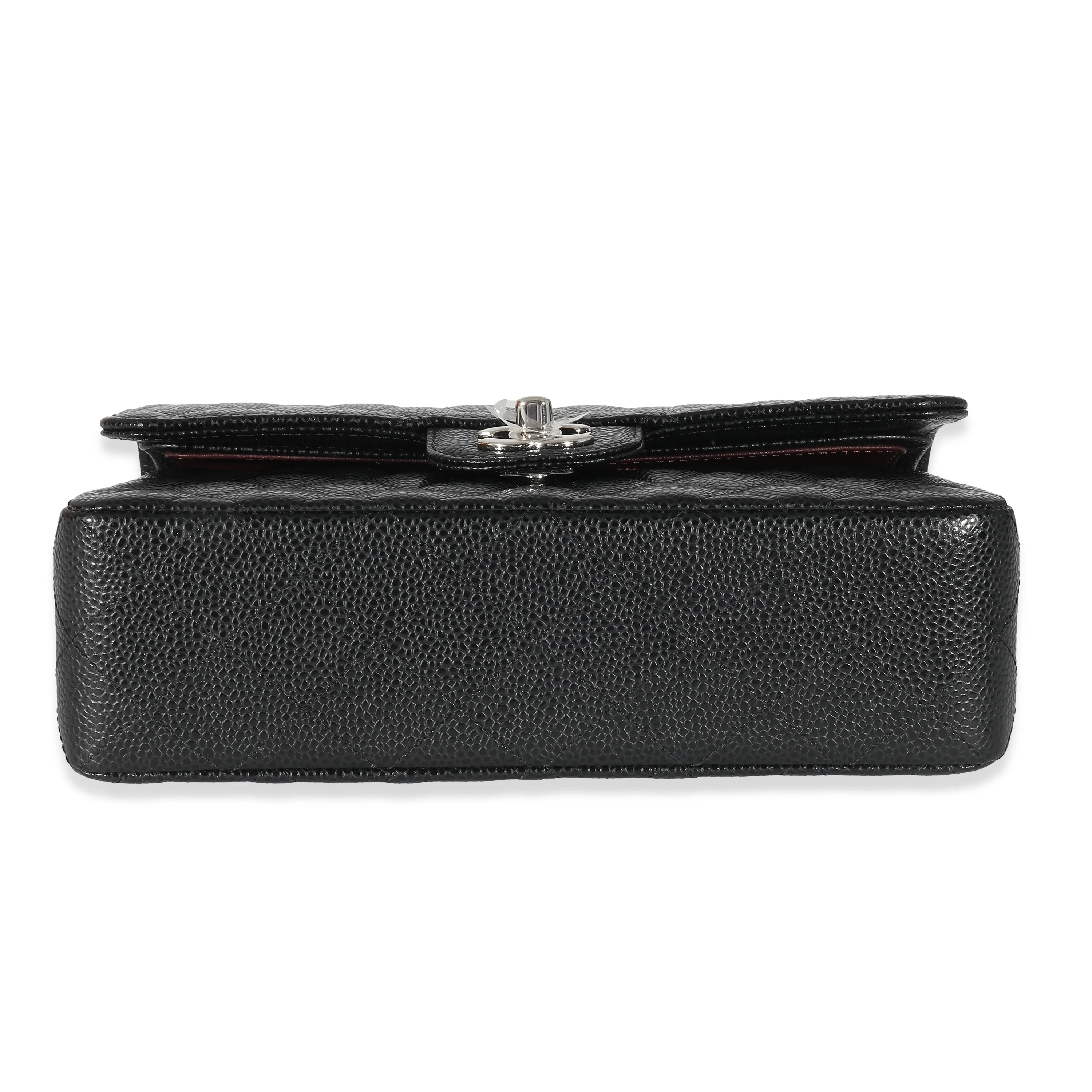 Black Quilted Caviar Small Classic Double Flap Bag - Image 7