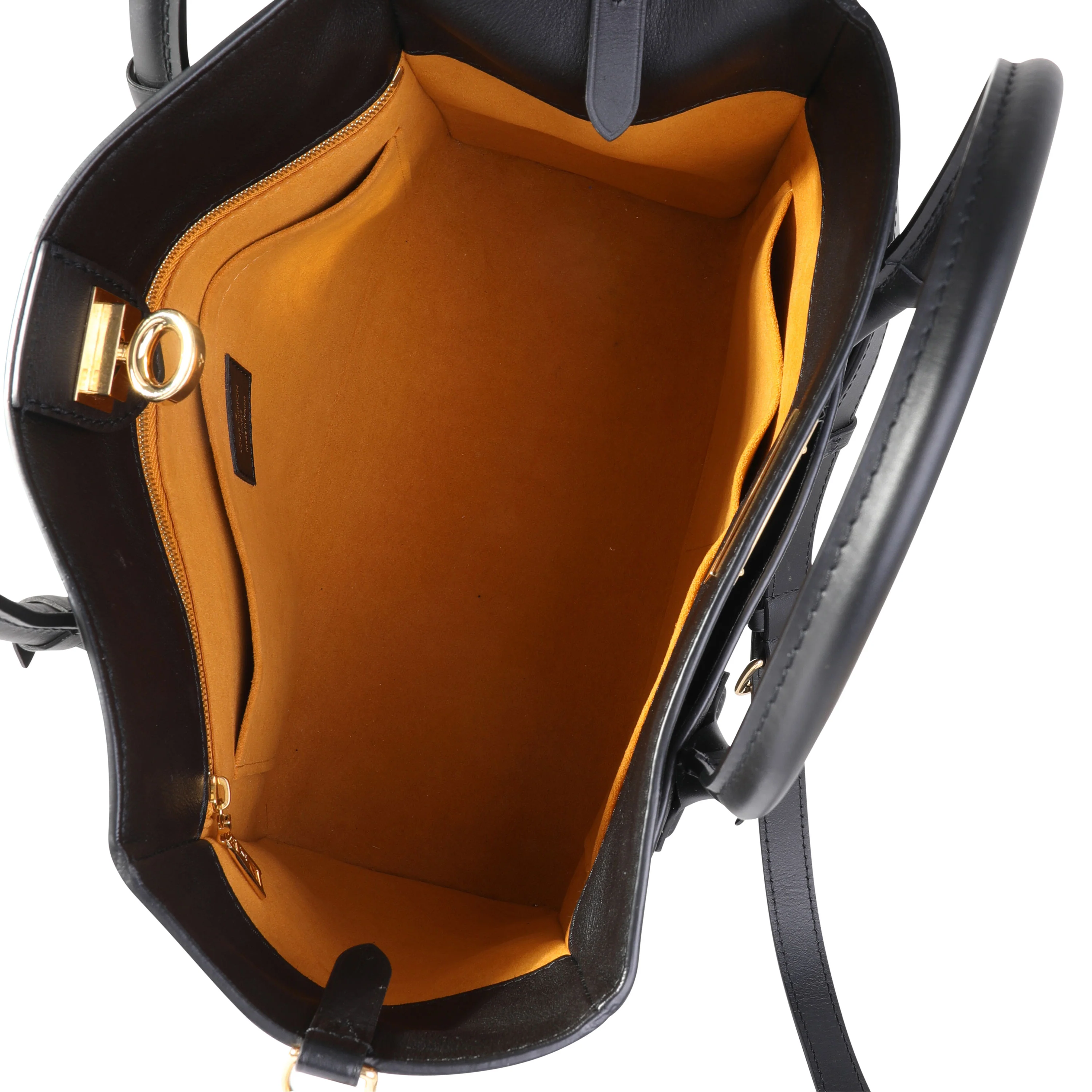 Black Grained Calfskin & Tufted Monogram On My Side MM - Image 8