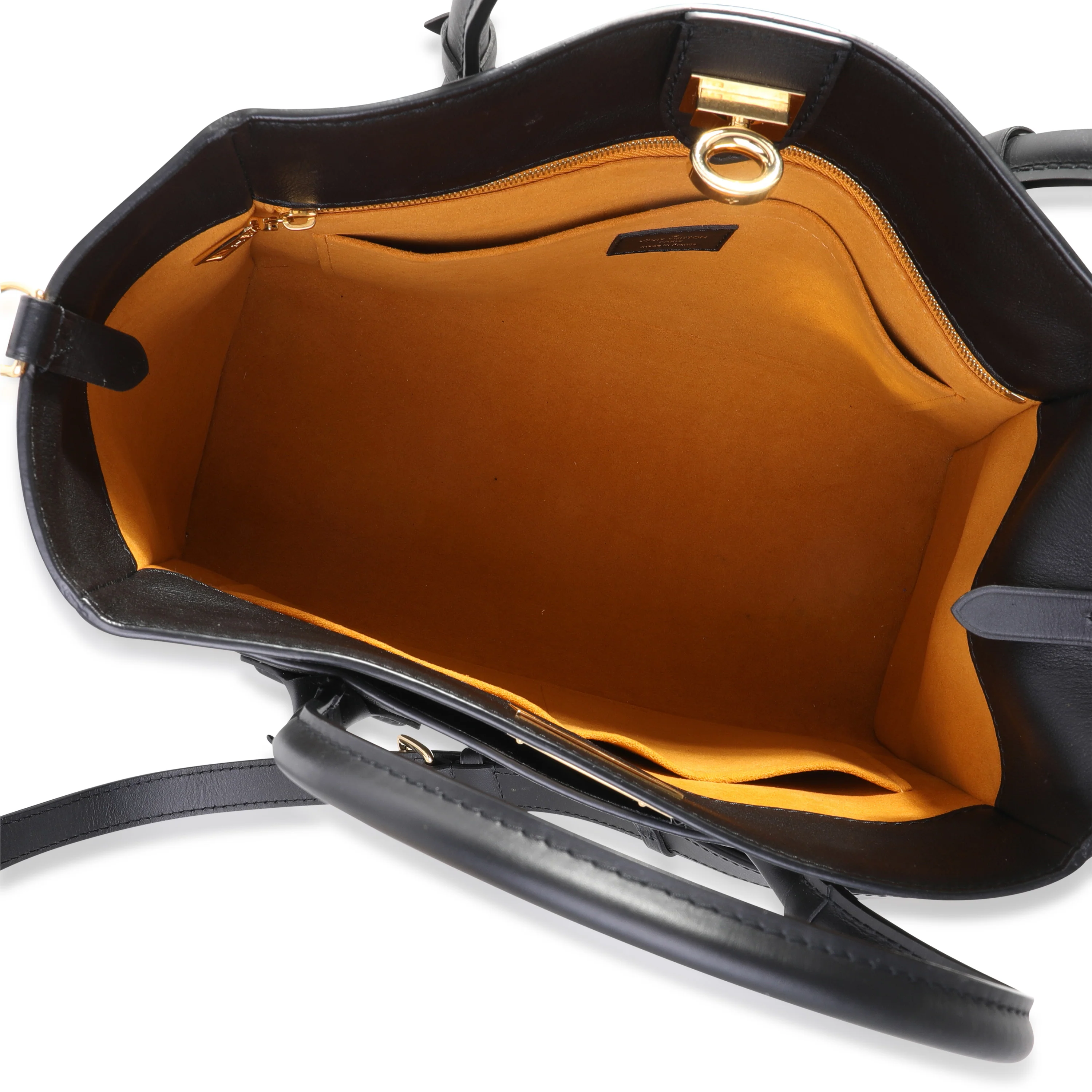 Black Grained Calfskin & Tufted Monogram On My Side MM - Image 9