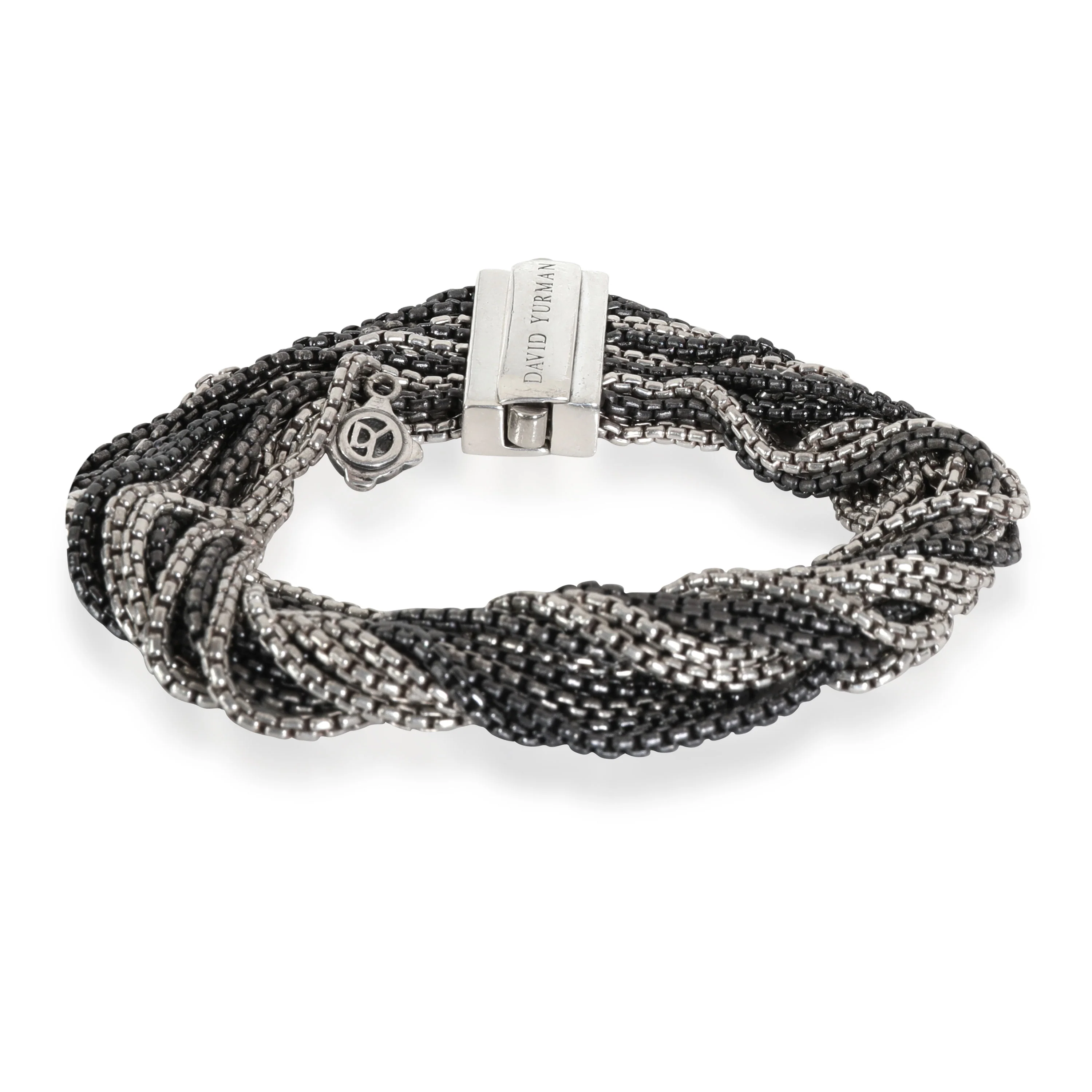 David Yurman Metallic Box Chain Multi Strand Bracelet in Sterling Silver