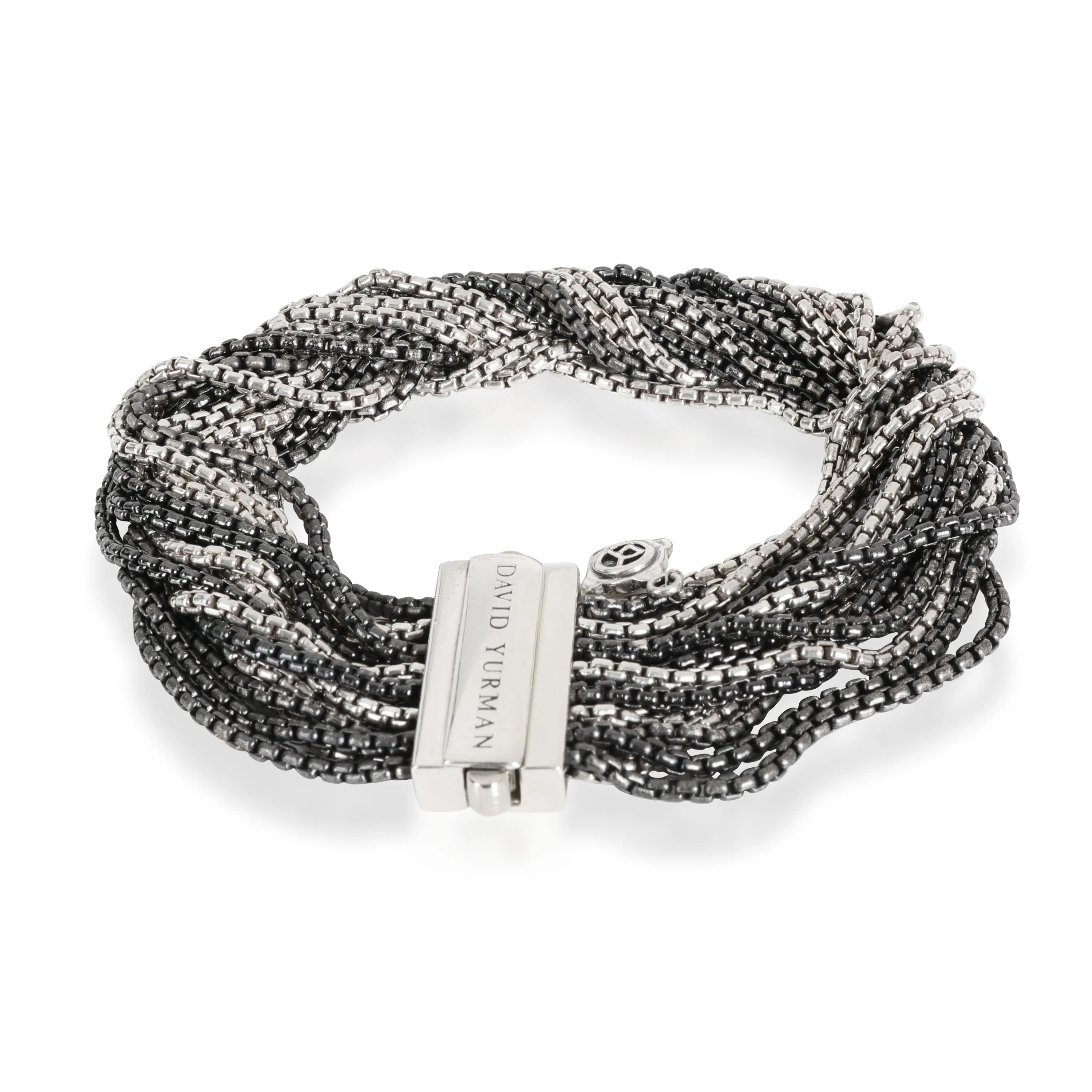 David Yurman Metallic Box Chain Multi Strand Bracelet in Sterling Silver - Image 2
