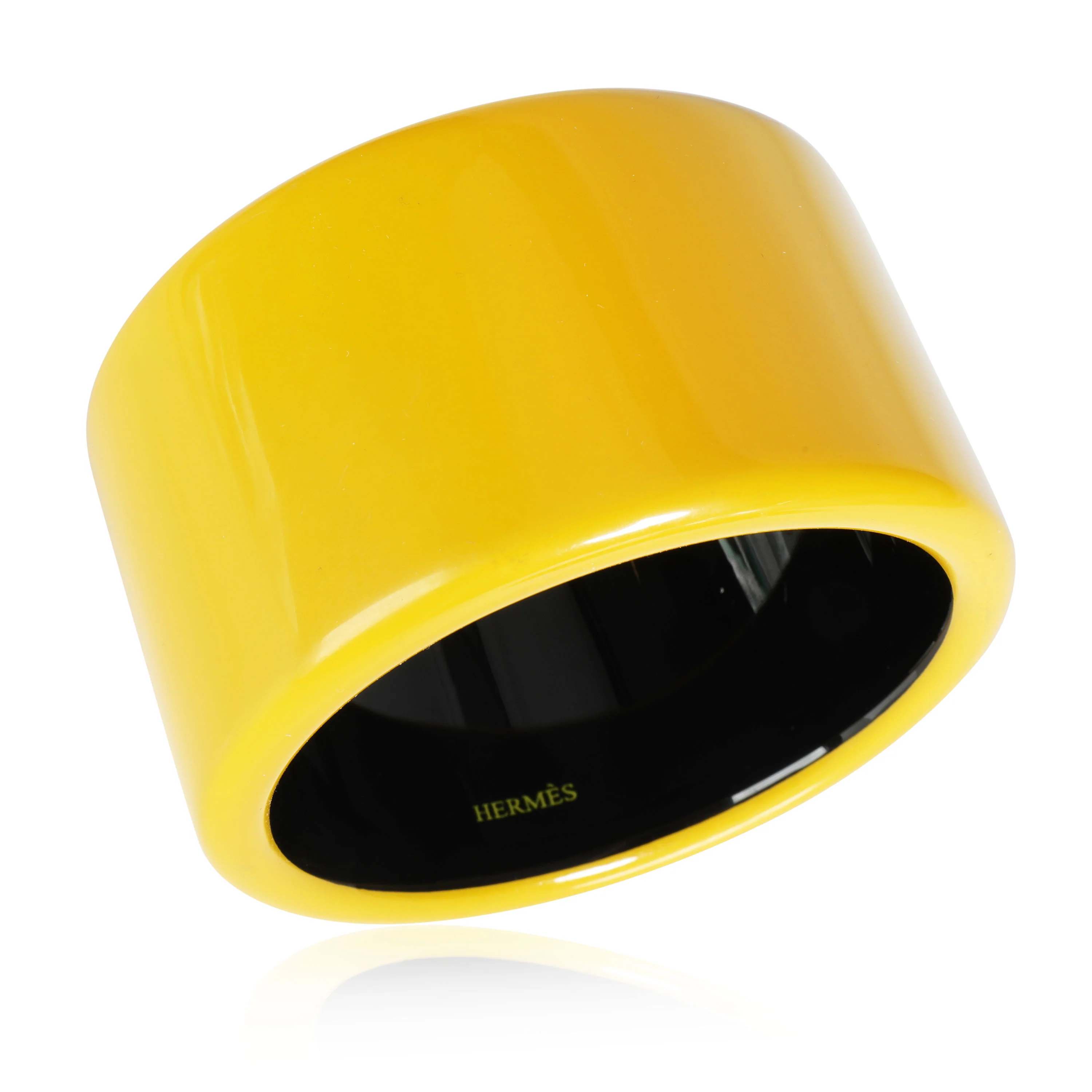 Hermès Assam 2 Wide Yellow Bangle - Image 3