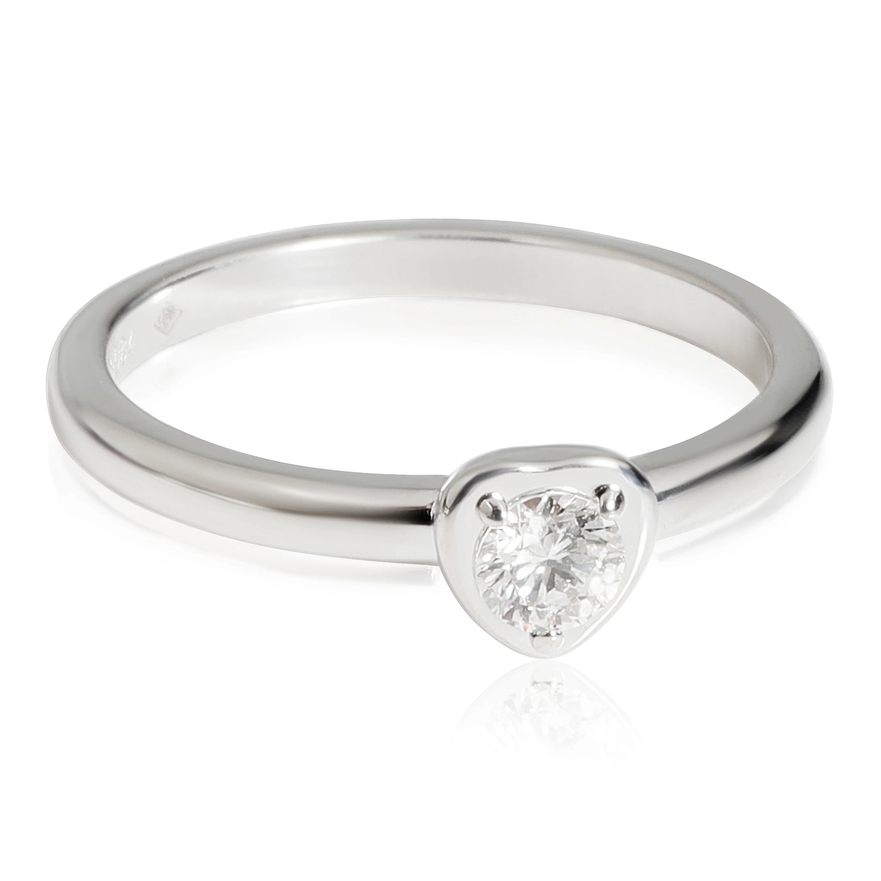 Cartier Diamants Légers Heart Ring in 18k White Gold 0.14 Ct