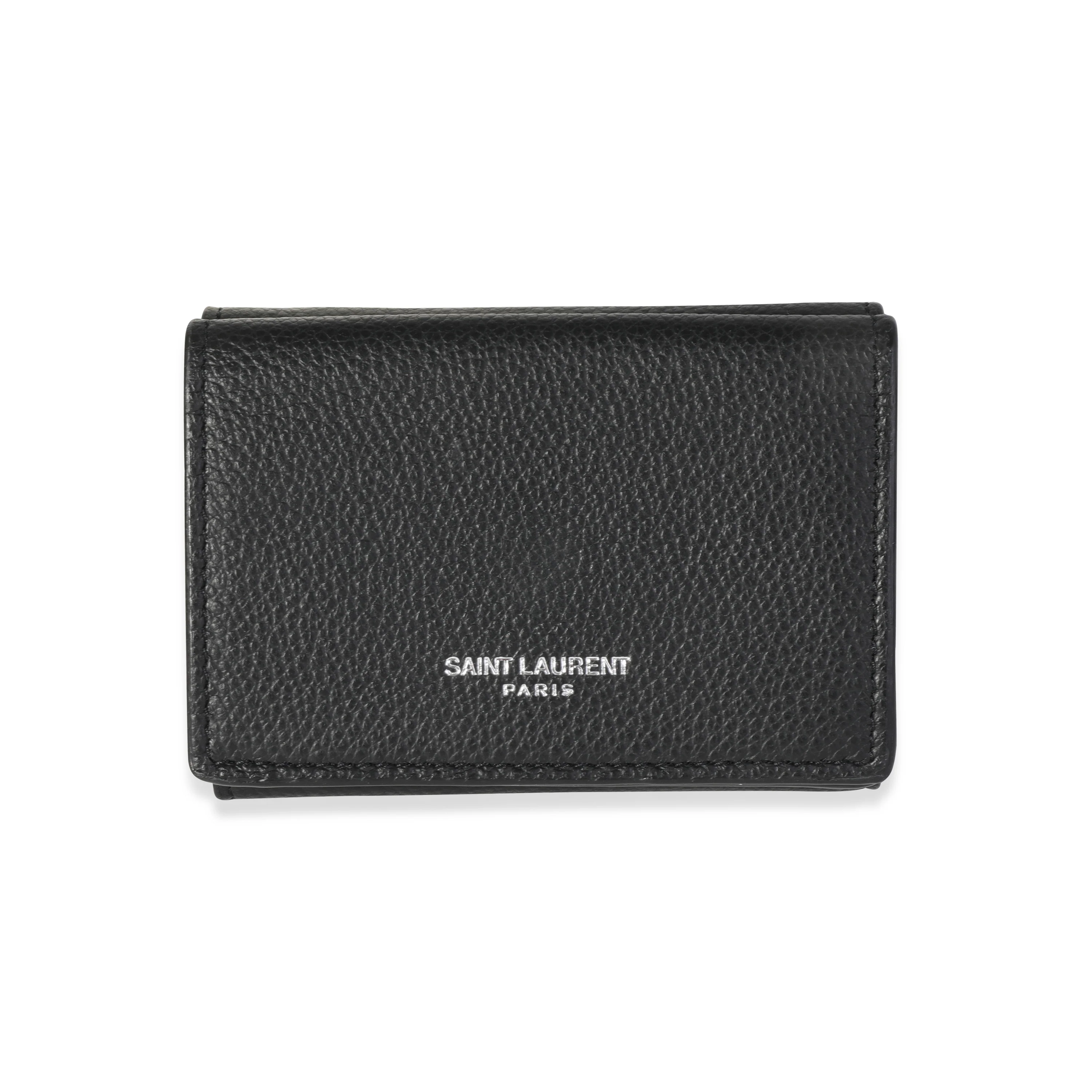 Saint Laurent Black Leather Tiny Wallet