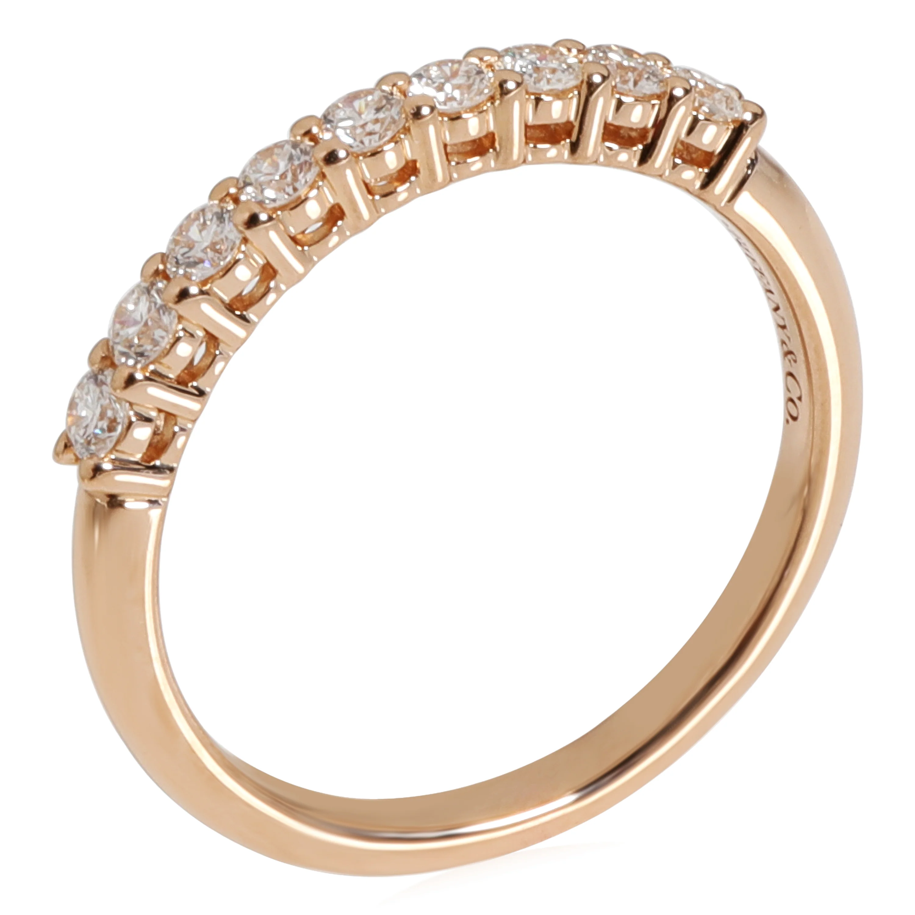 Tiffany Forever Diamond Wedding Band in 18k Rose Gold 0.27 CTW - Image 5