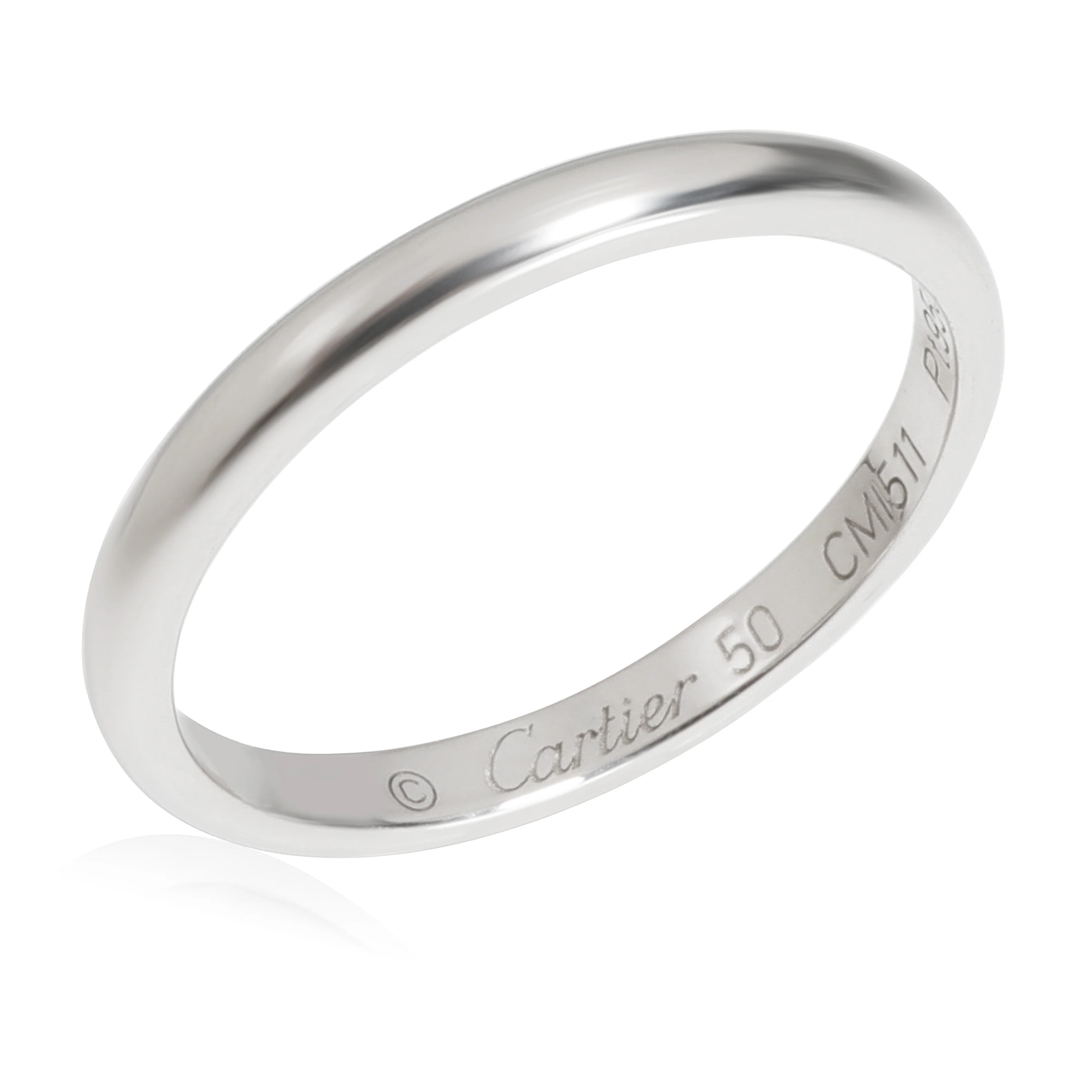 Cartier 1895 2 mm Wedding Band in Platinum - Image 4