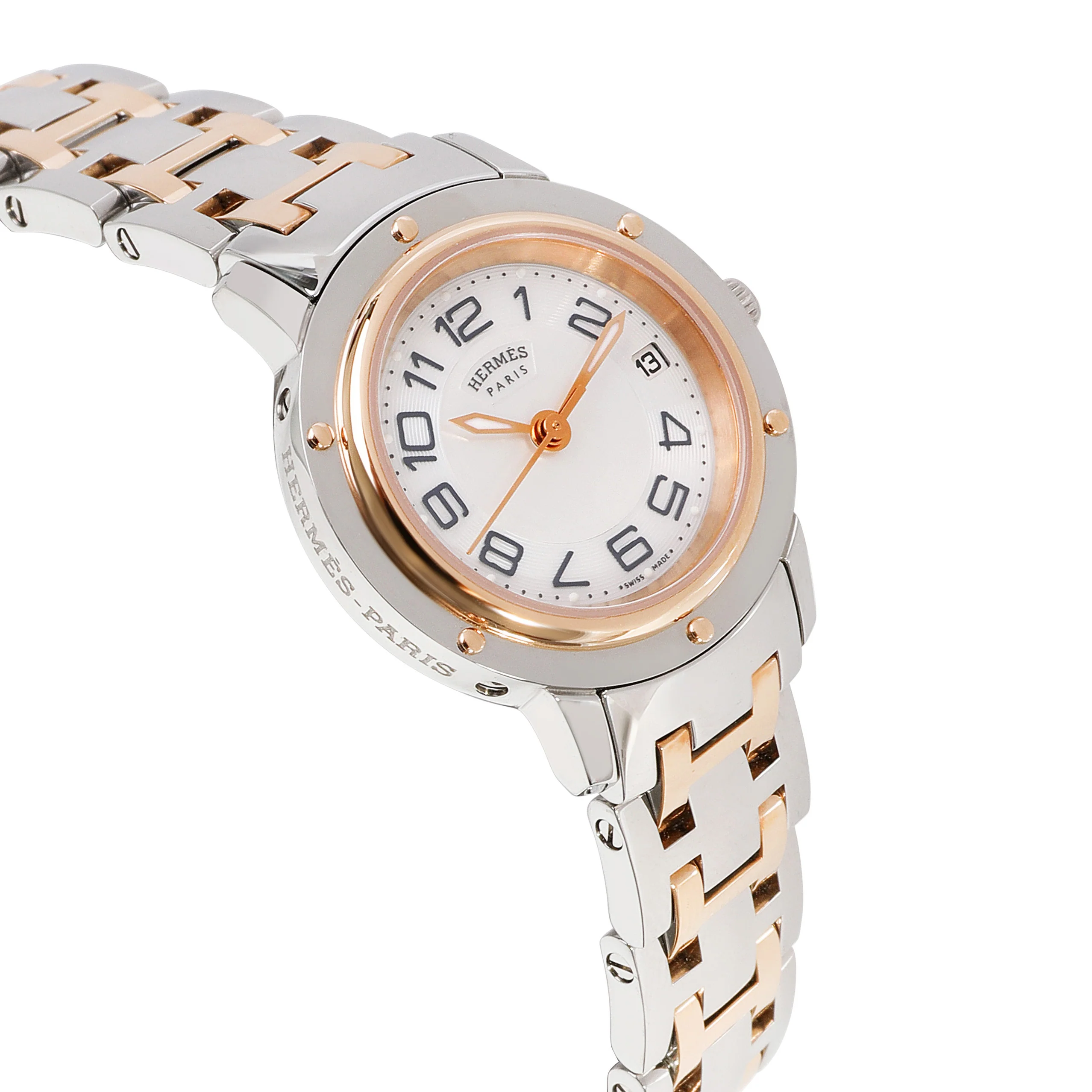 Hermès Clipper CP1.221.212.4970 Womens Watch in 18kt Stainless Steel/Rose Gold - Image 2