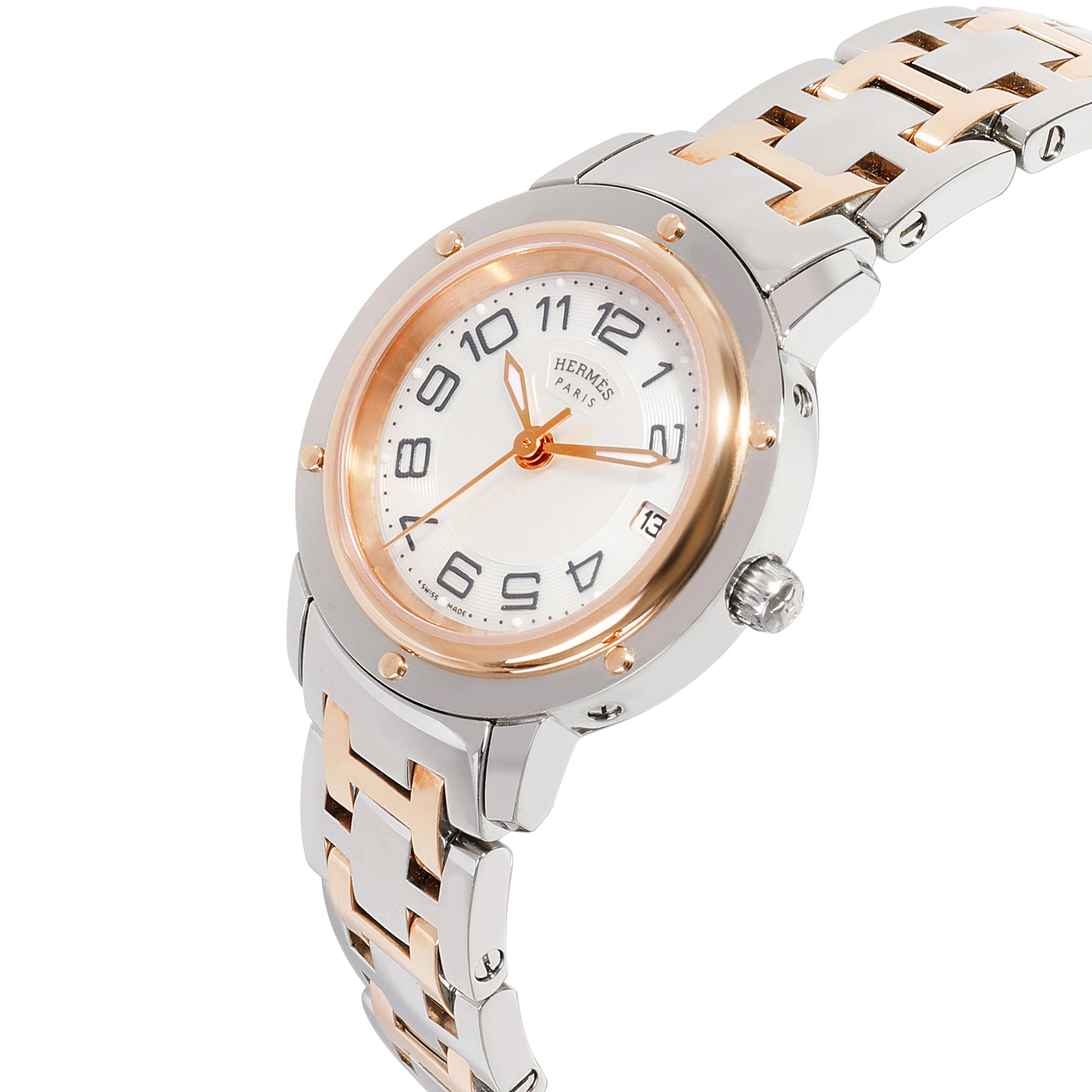 Hermès Clipper CP1.221.212.4970 Womens Watch in 18kt Stainless Steel/Rose Gold - Image 3