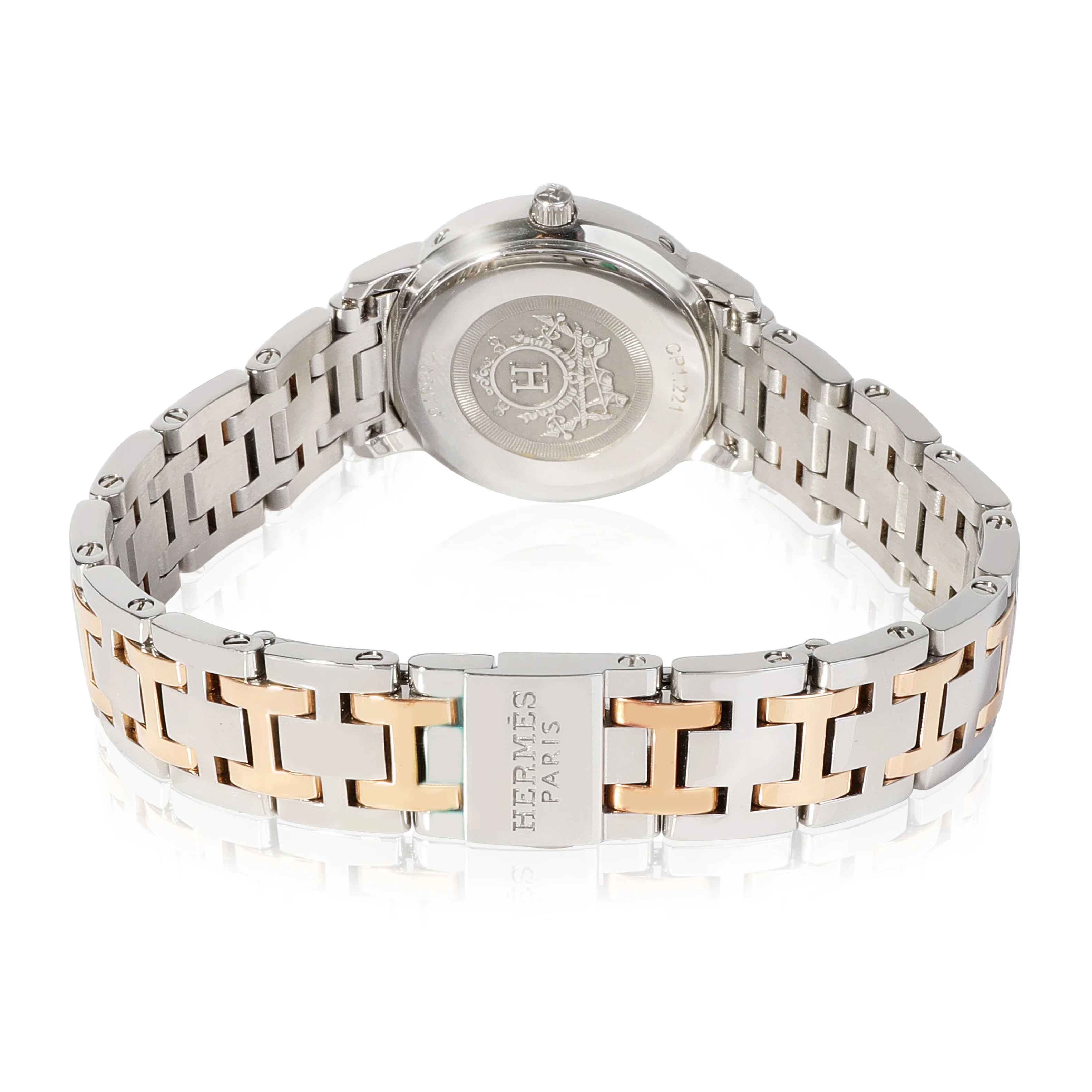 Hermès Clipper CP1.221.212.4970 Womens Watch in 18kt Stainless Steel/Rose Gold - Image 4