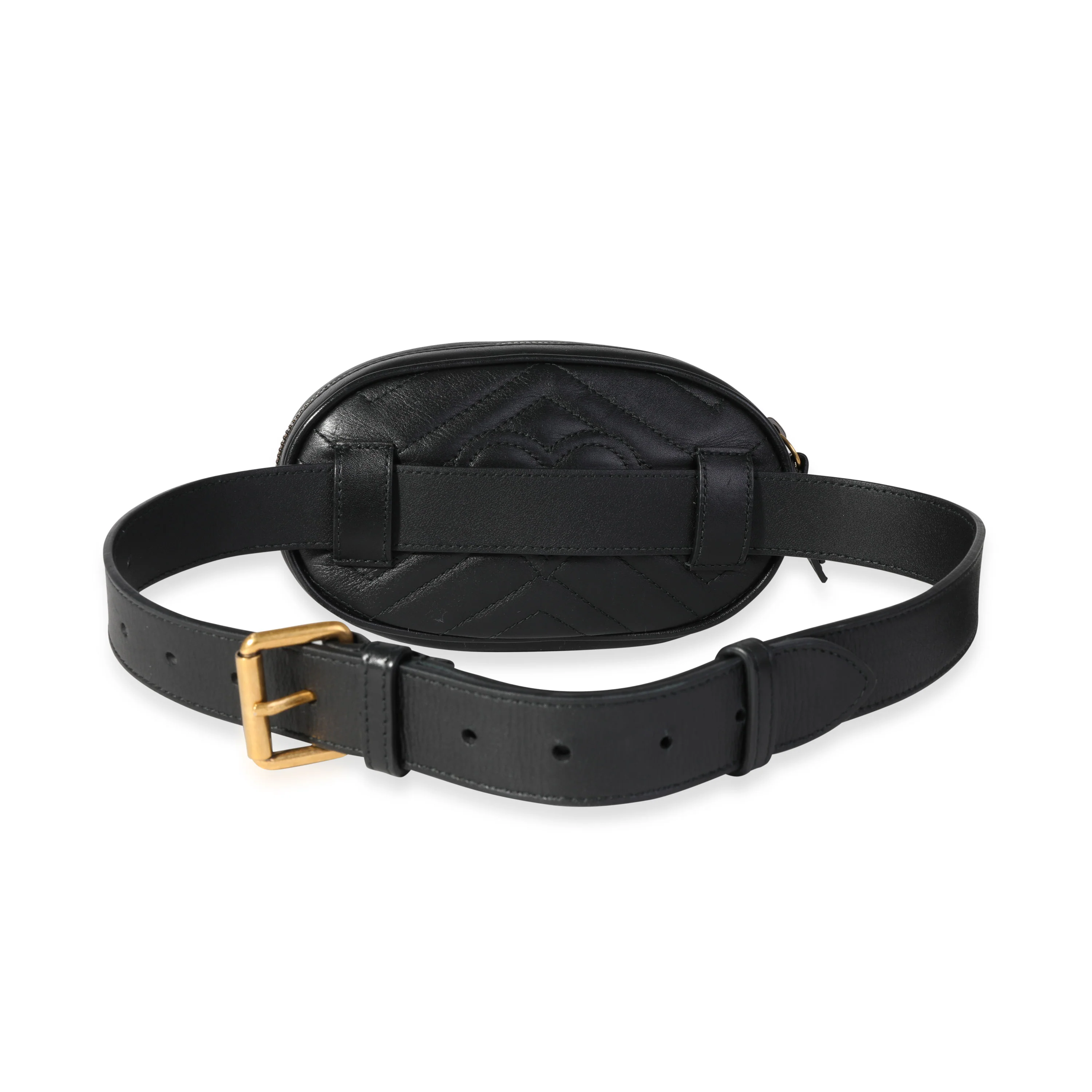 Black Matelassé Calfskin Marmont Belt Bag 75/30 - Image 3