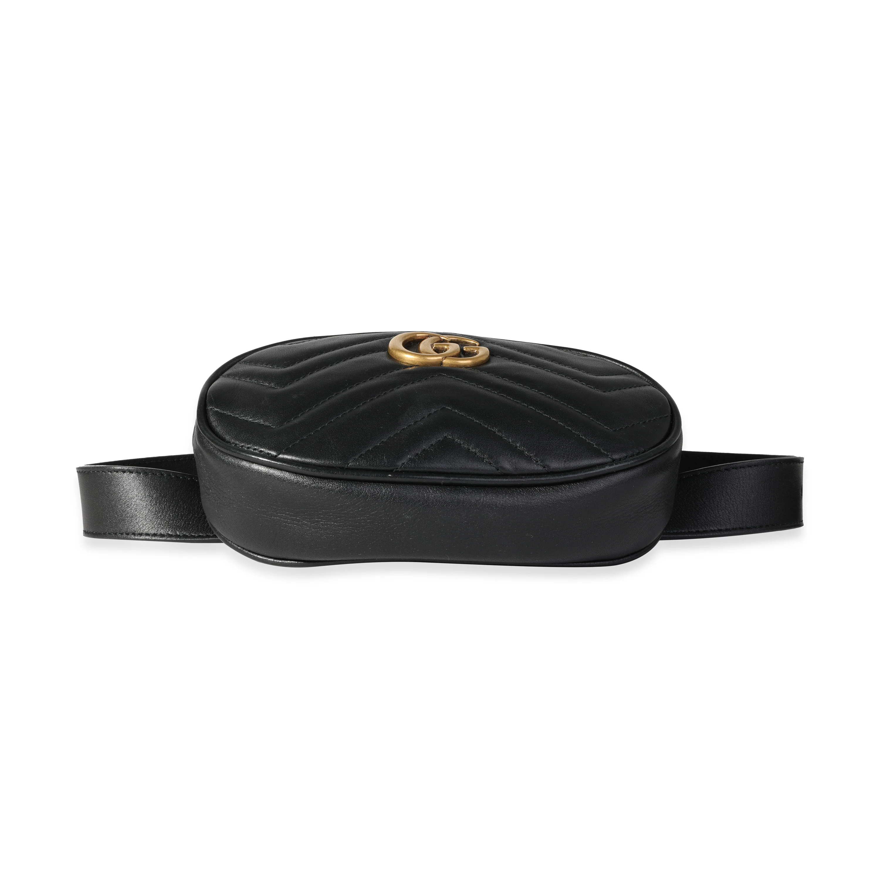 Black Matelassé Calfskin Marmont Belt Bag 75/30 - Image 4