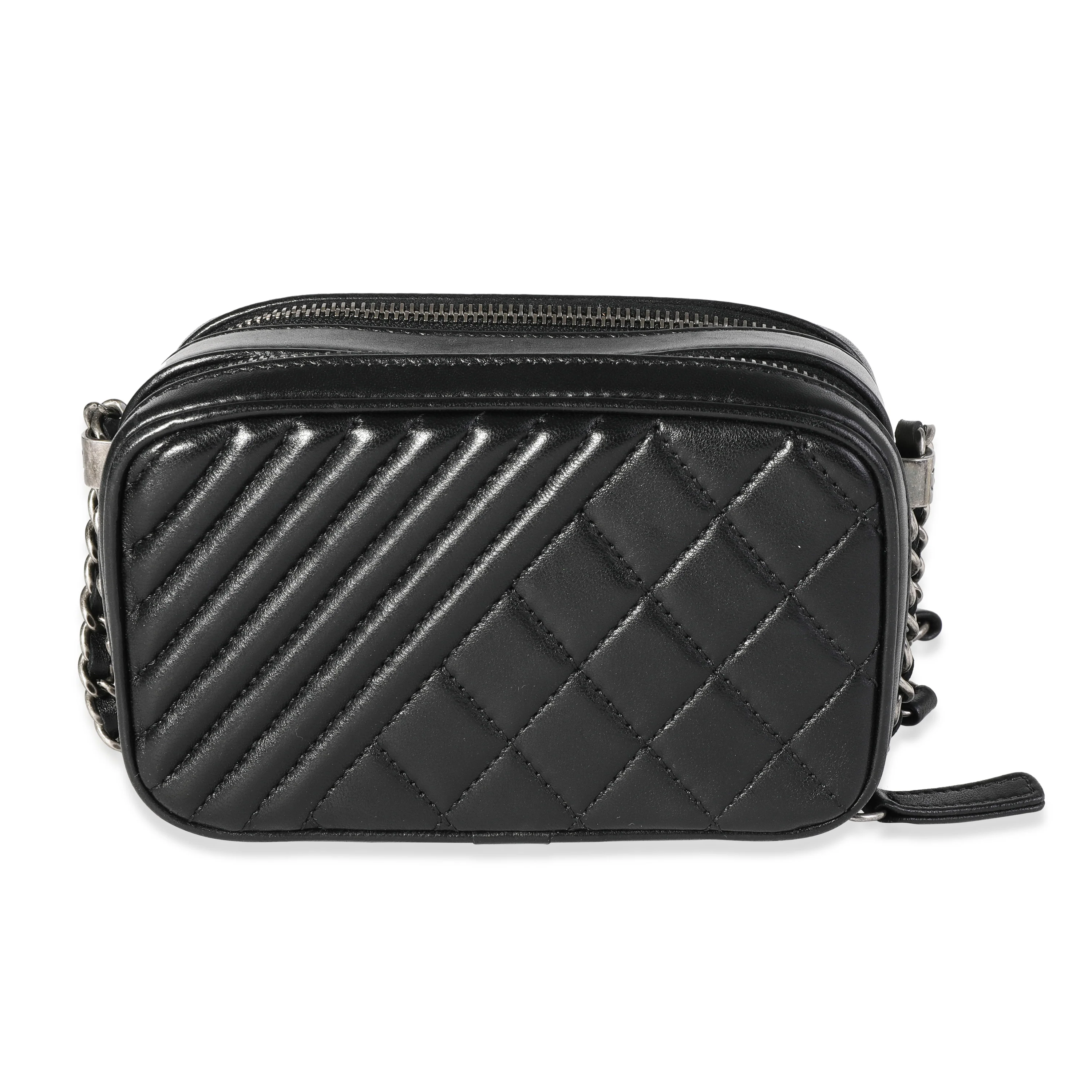 Chanel Black Quilted Lambskin Coco Boy Camera Case - Image 4