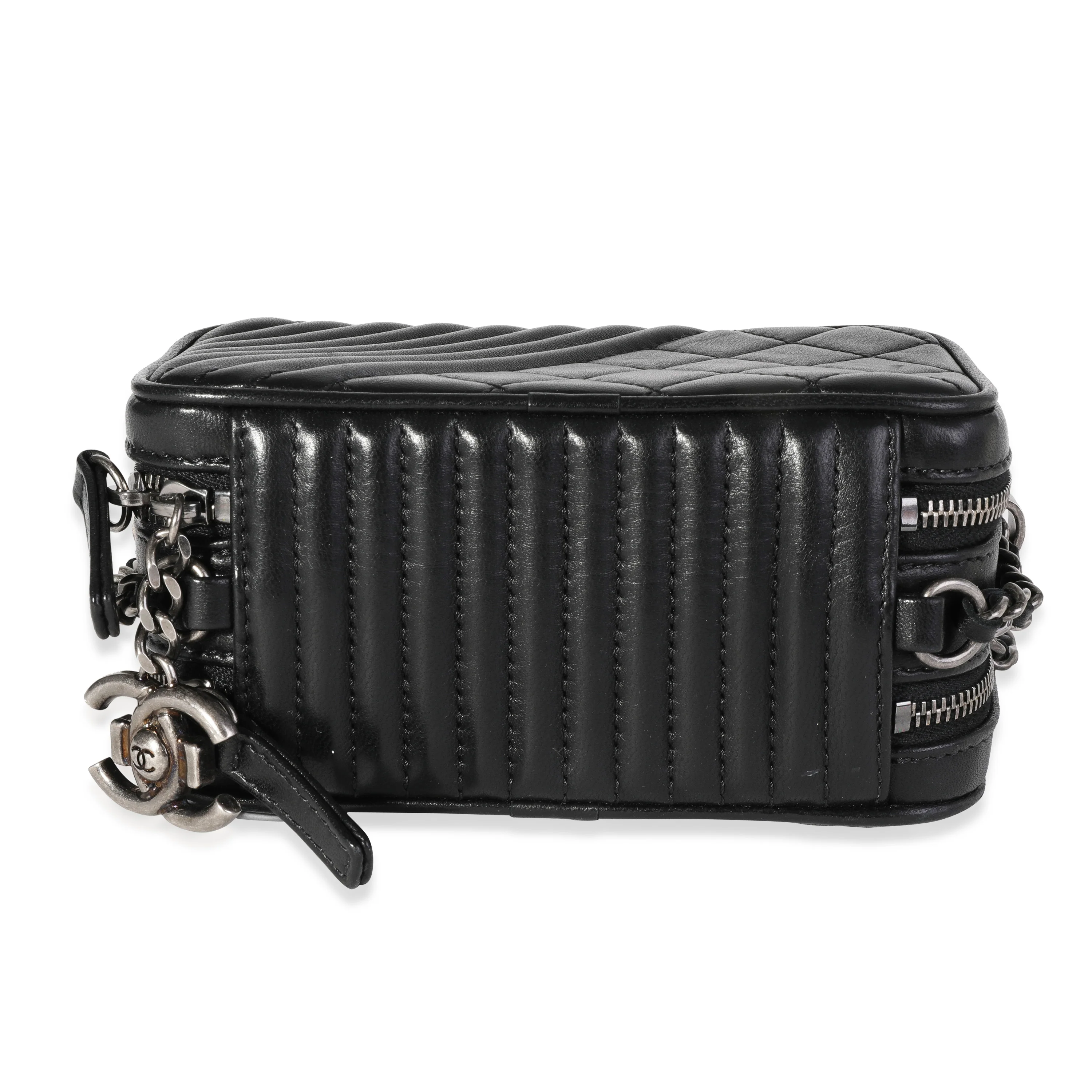 Chanel Black Quilted Lambskin Coco Boy Camera Case - Image 6