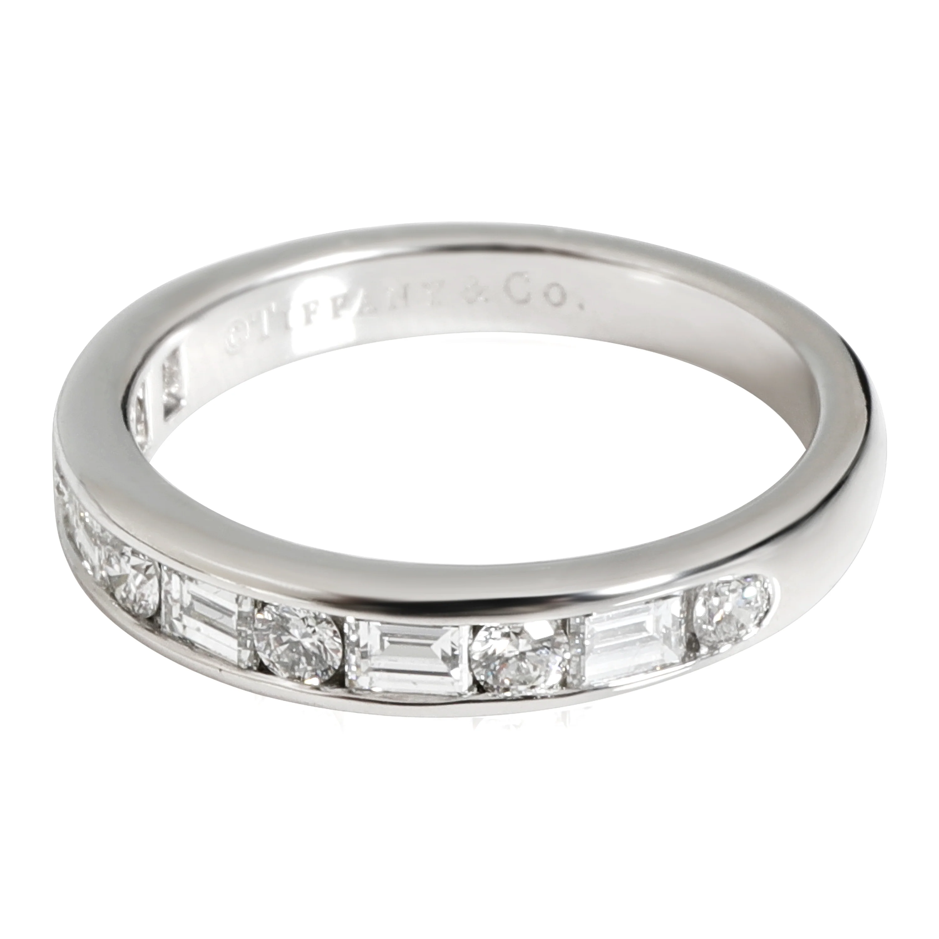 Tiffany & Co. Round & Baguette Diamond Wedding Band in Platinum 0.62 CTW - Image 2