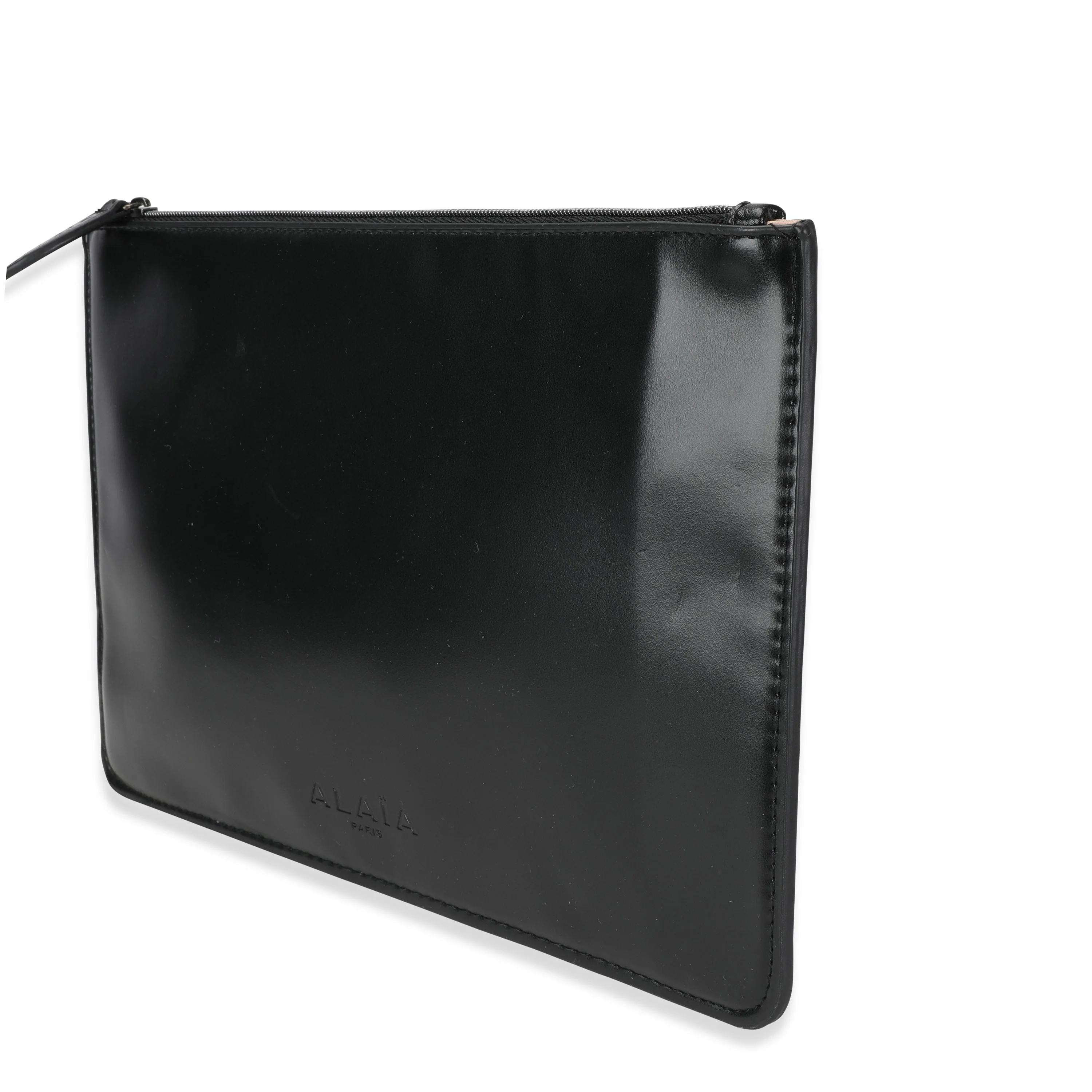 Black Leather Large Zip Case - Image 2