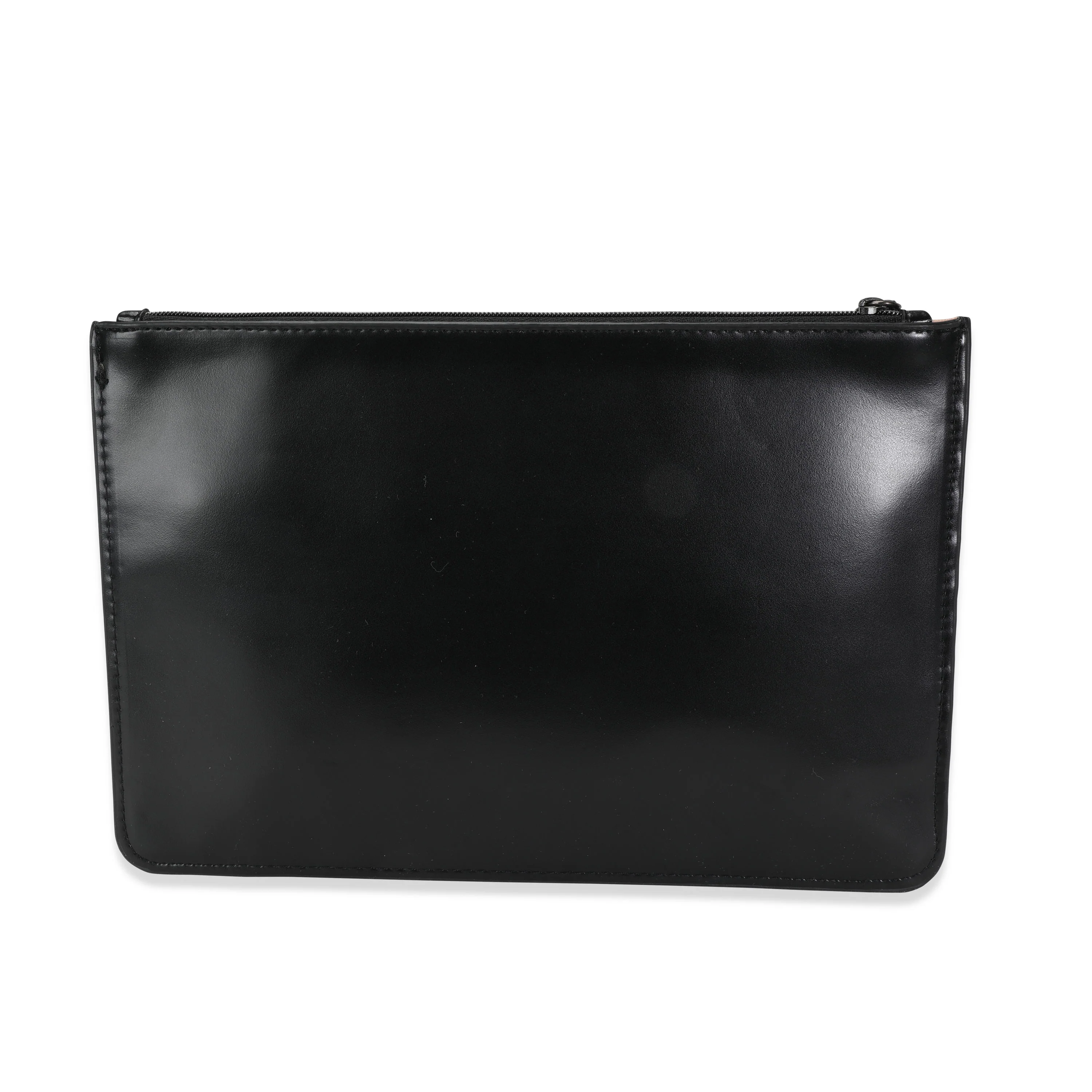 Black Leather Large Zip Case - Image 3