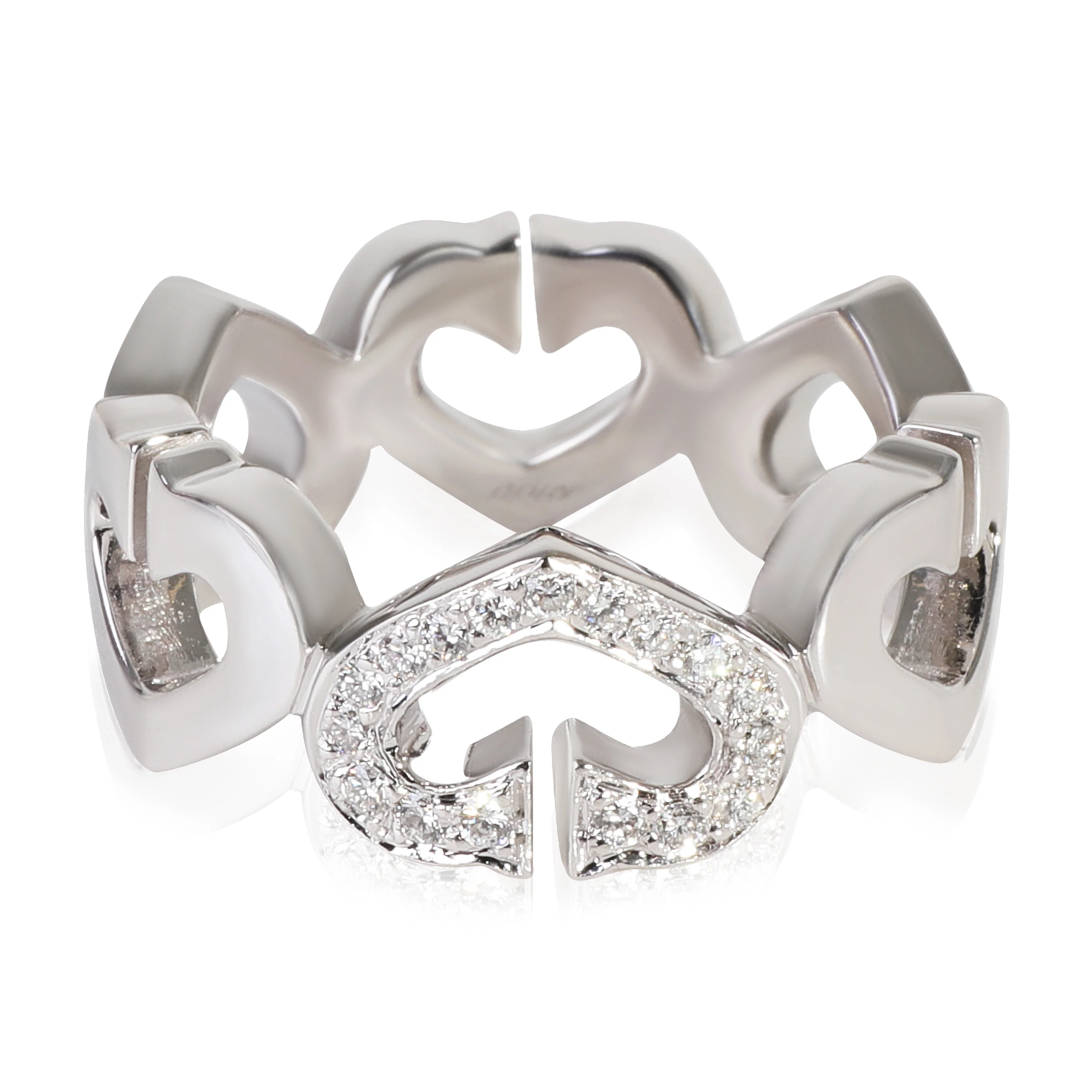 Cartier C Heart of Cartier Diamond Ring in 18K White Gold 0.13 CTW