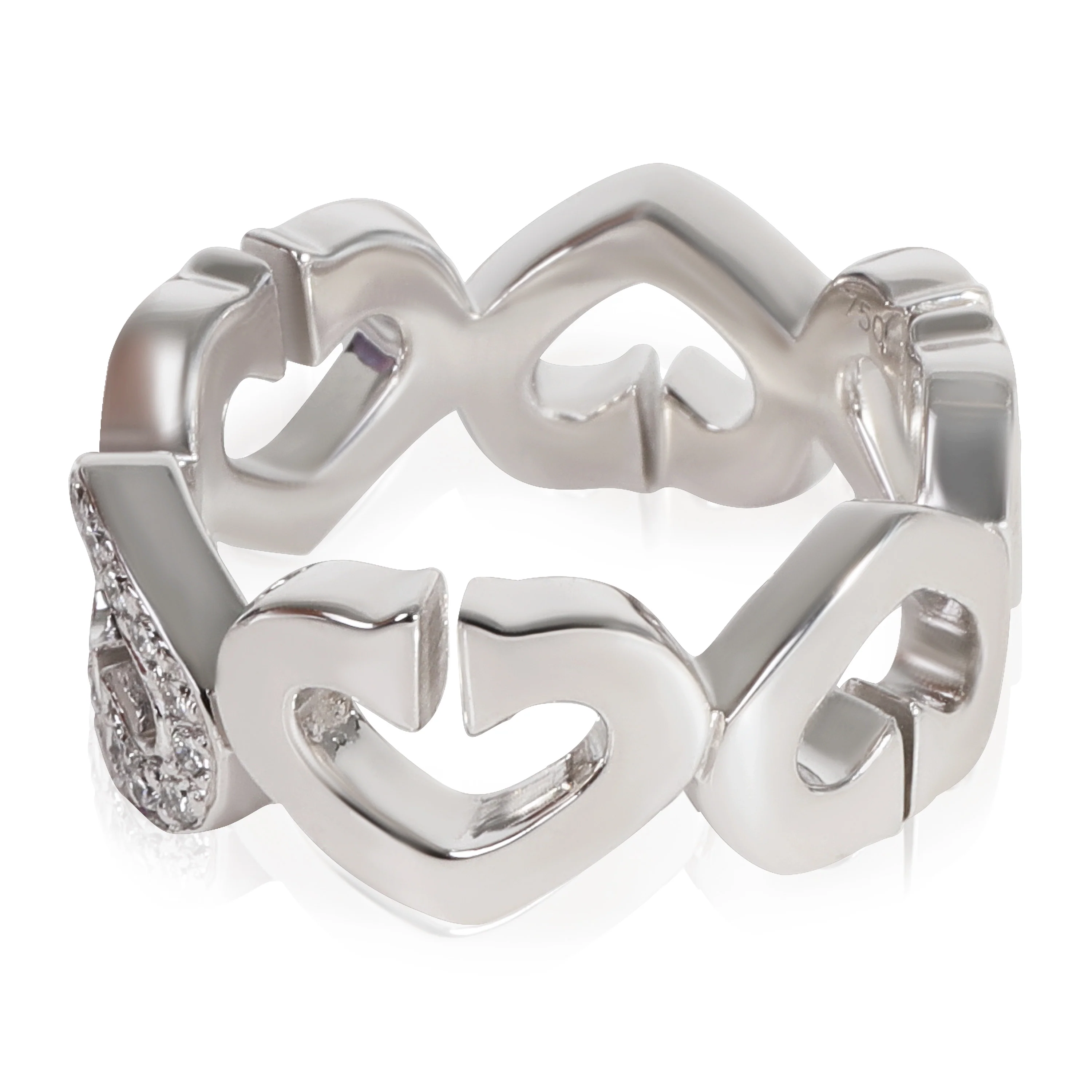 Cartier C Heart of Cartier Diamond Ring in 18K White Gold 0.13 CTW - Image 2