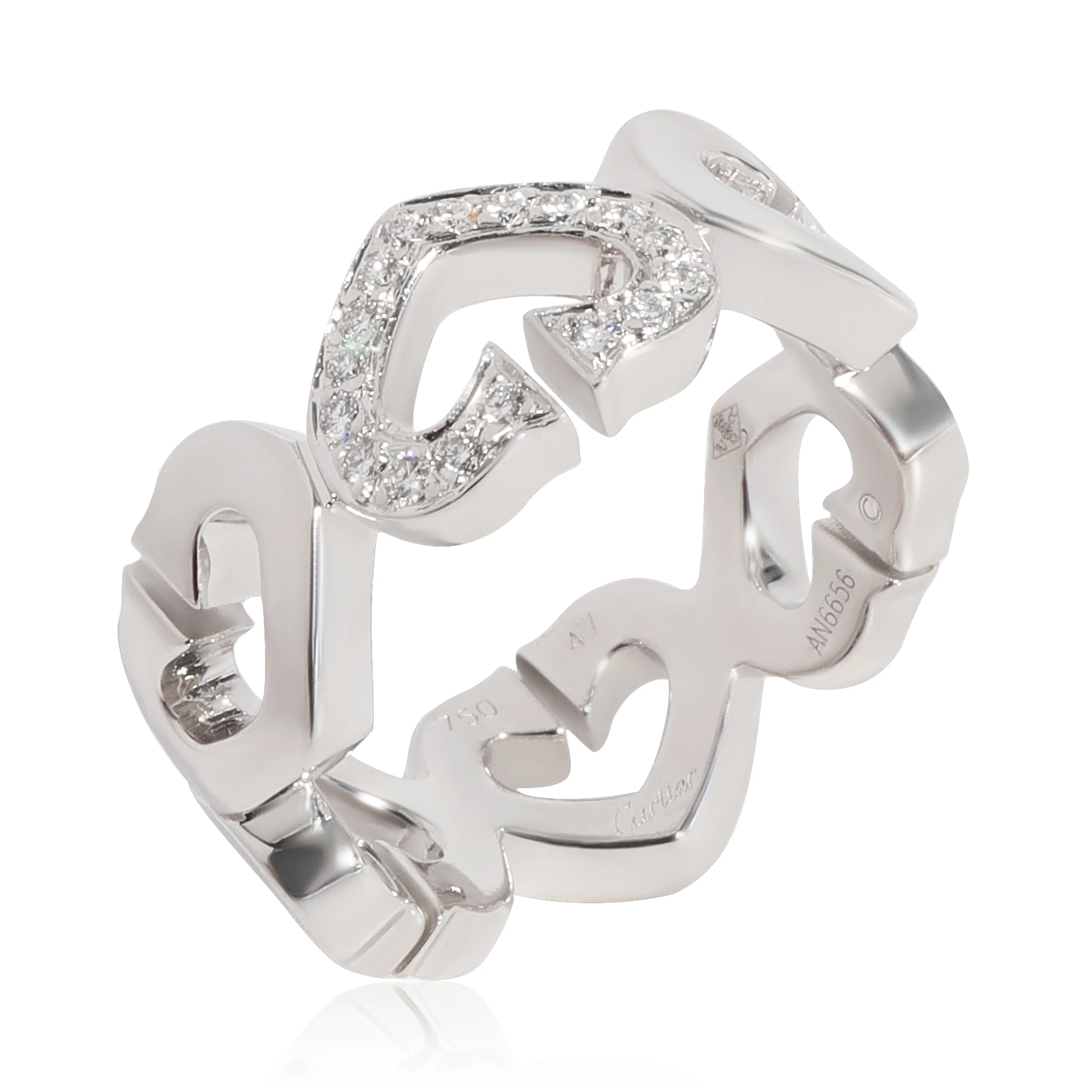 Cartier C Heart of Cartier Diamond Ring in 18K White Gold 0.13 CTW - Image 3