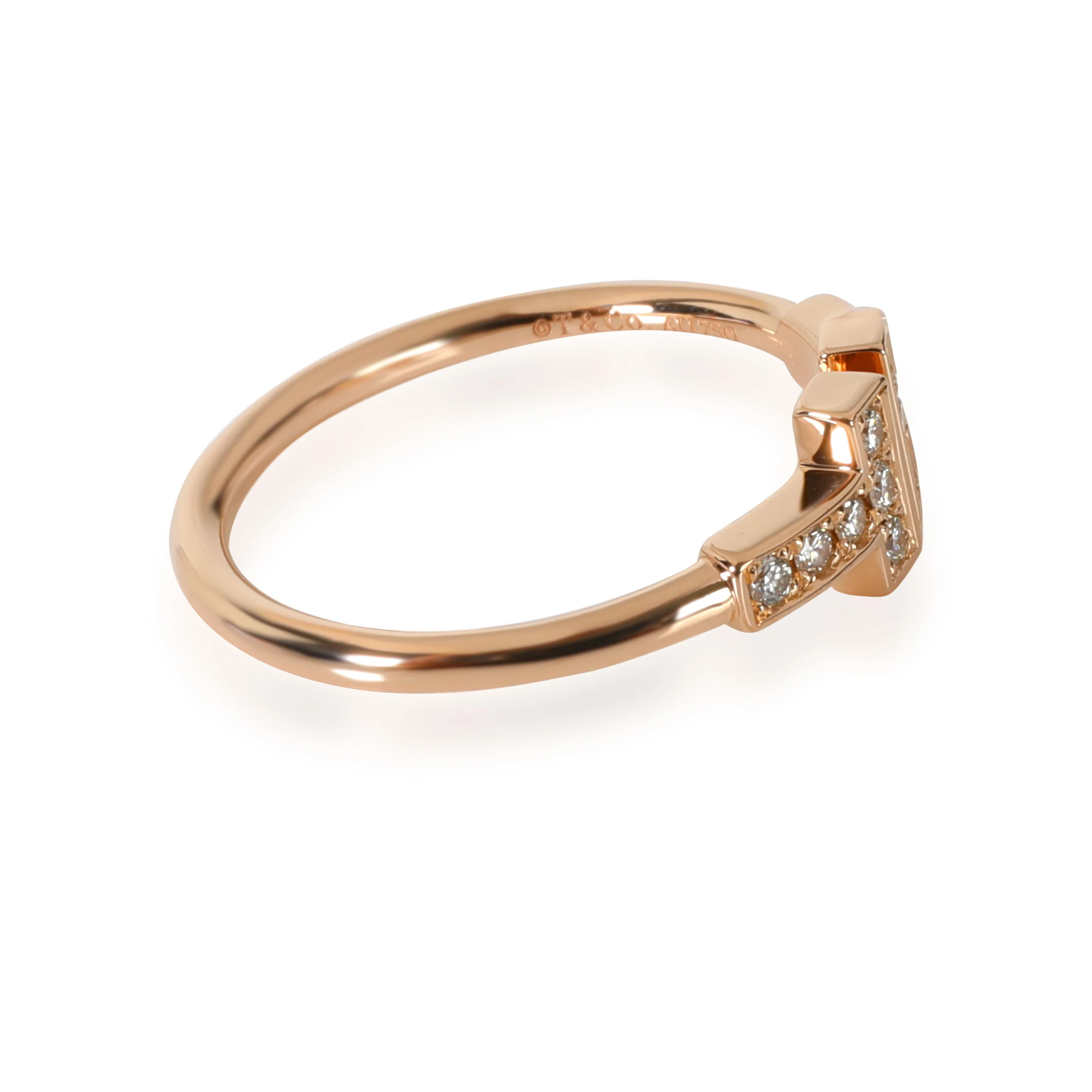 Tiffany & Co. T Wire Diamond Ring in 18K Rose Gold - Image 2