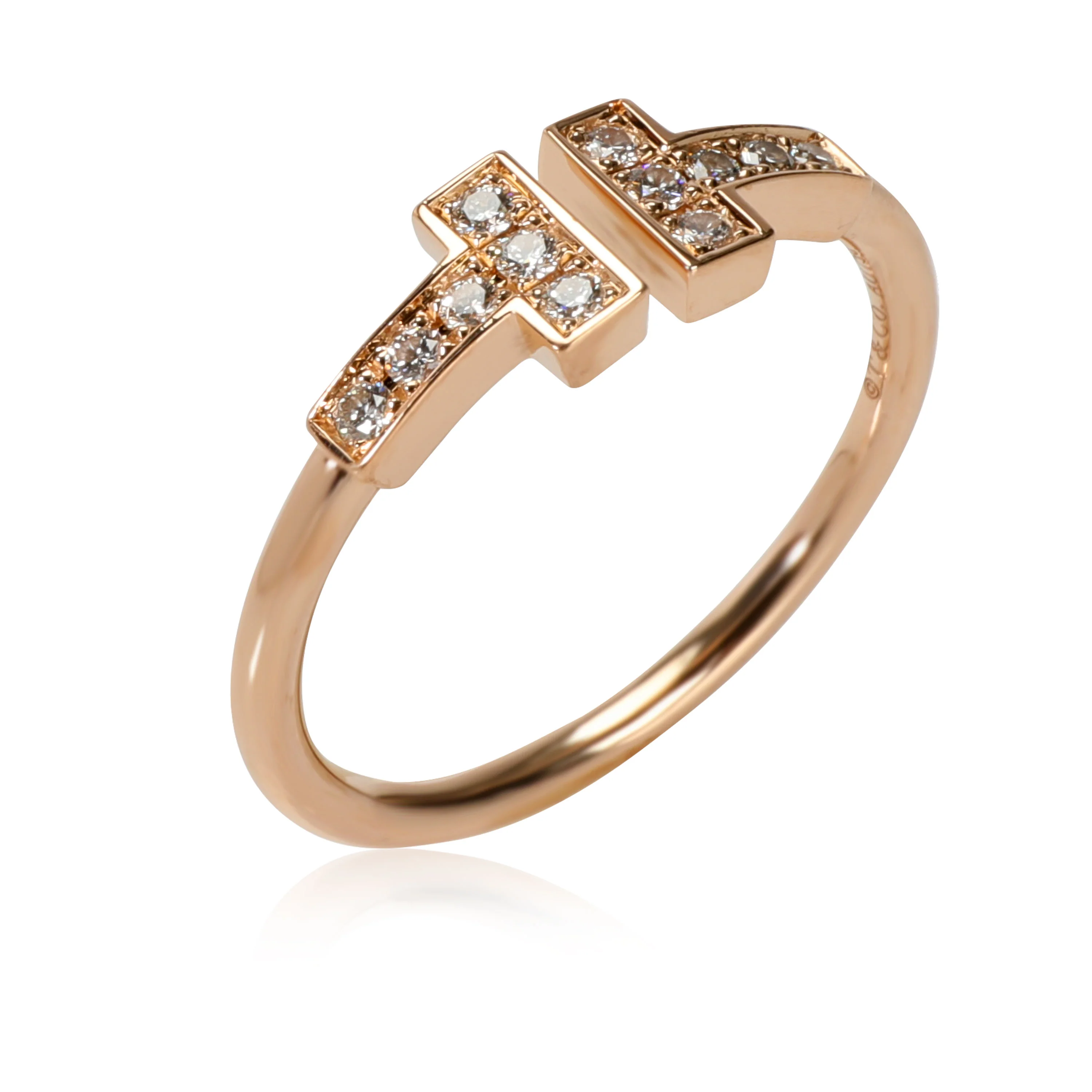 Tiffany & Co. T Wire Diamond Ring in 18K Rose Gold - Image 3