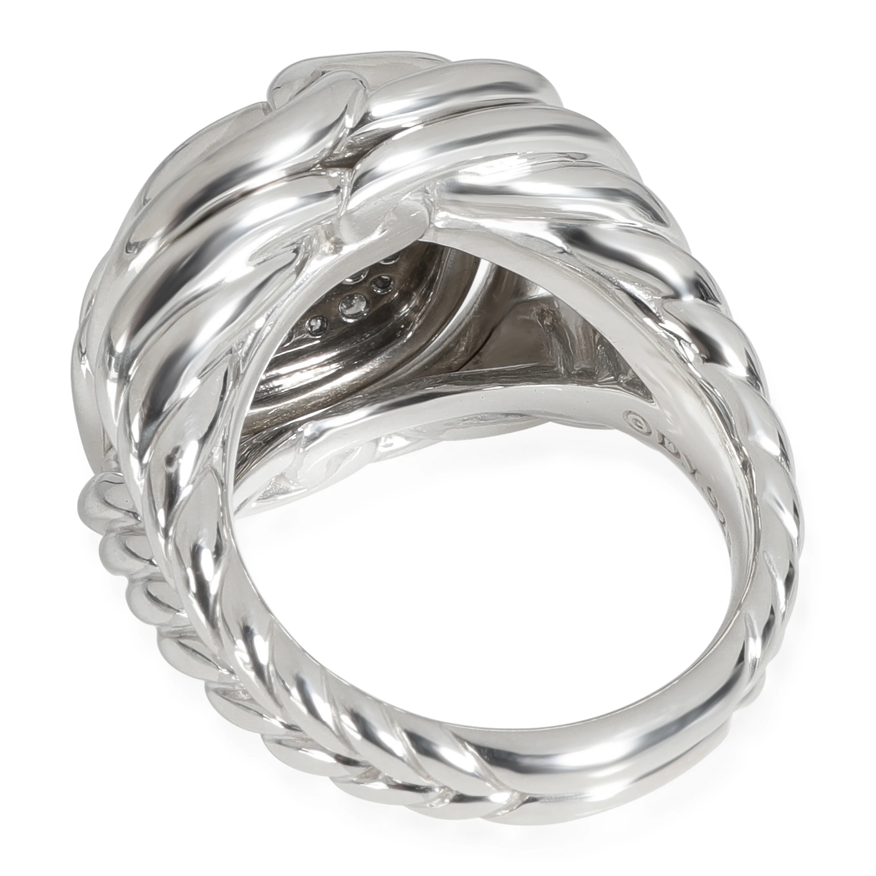 David Yurman Labyrinth Diamond Ring in Sterling Silver 1/1 Ctw - Image 3