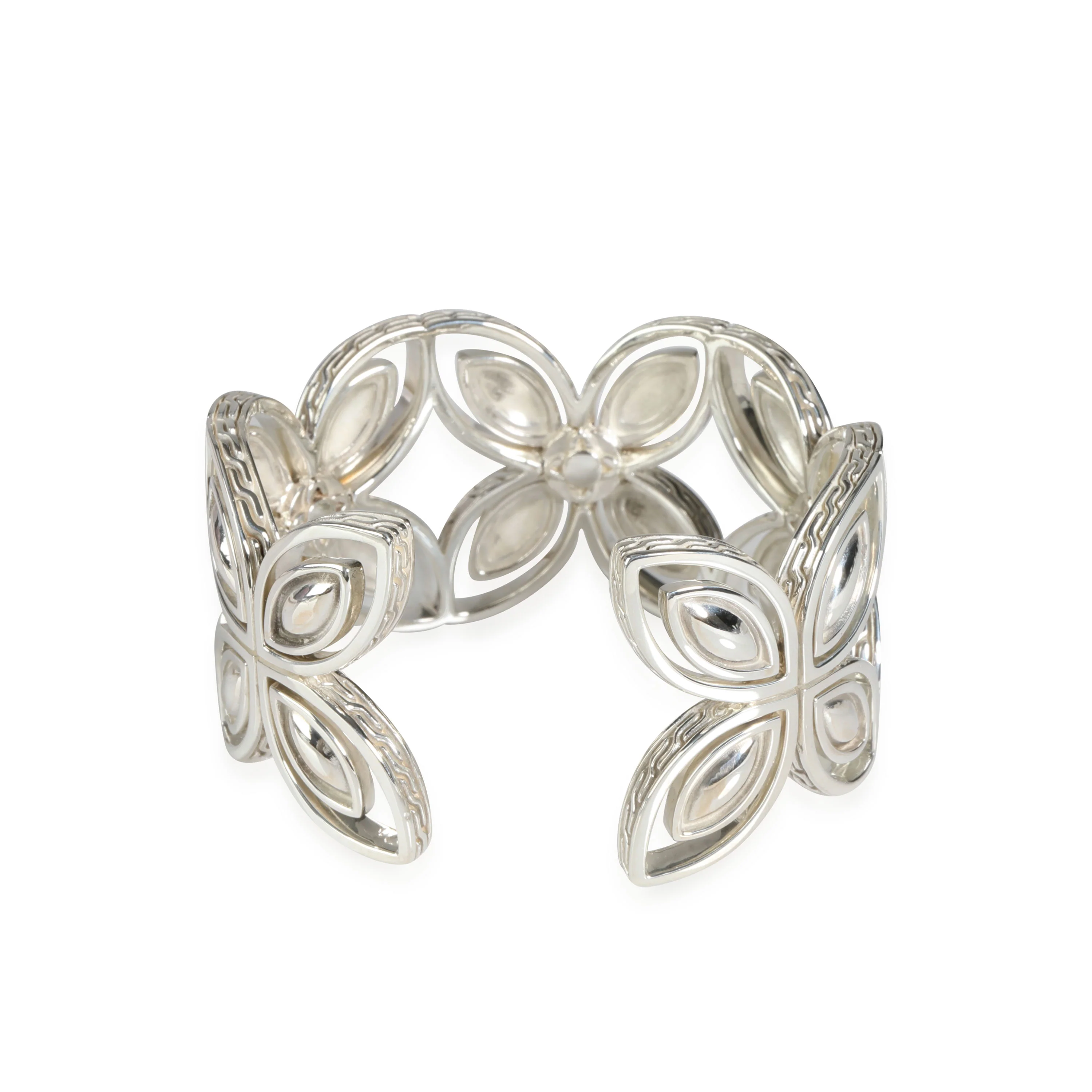 Kawung Flower Cuff in  Sterling Silver - Image 4