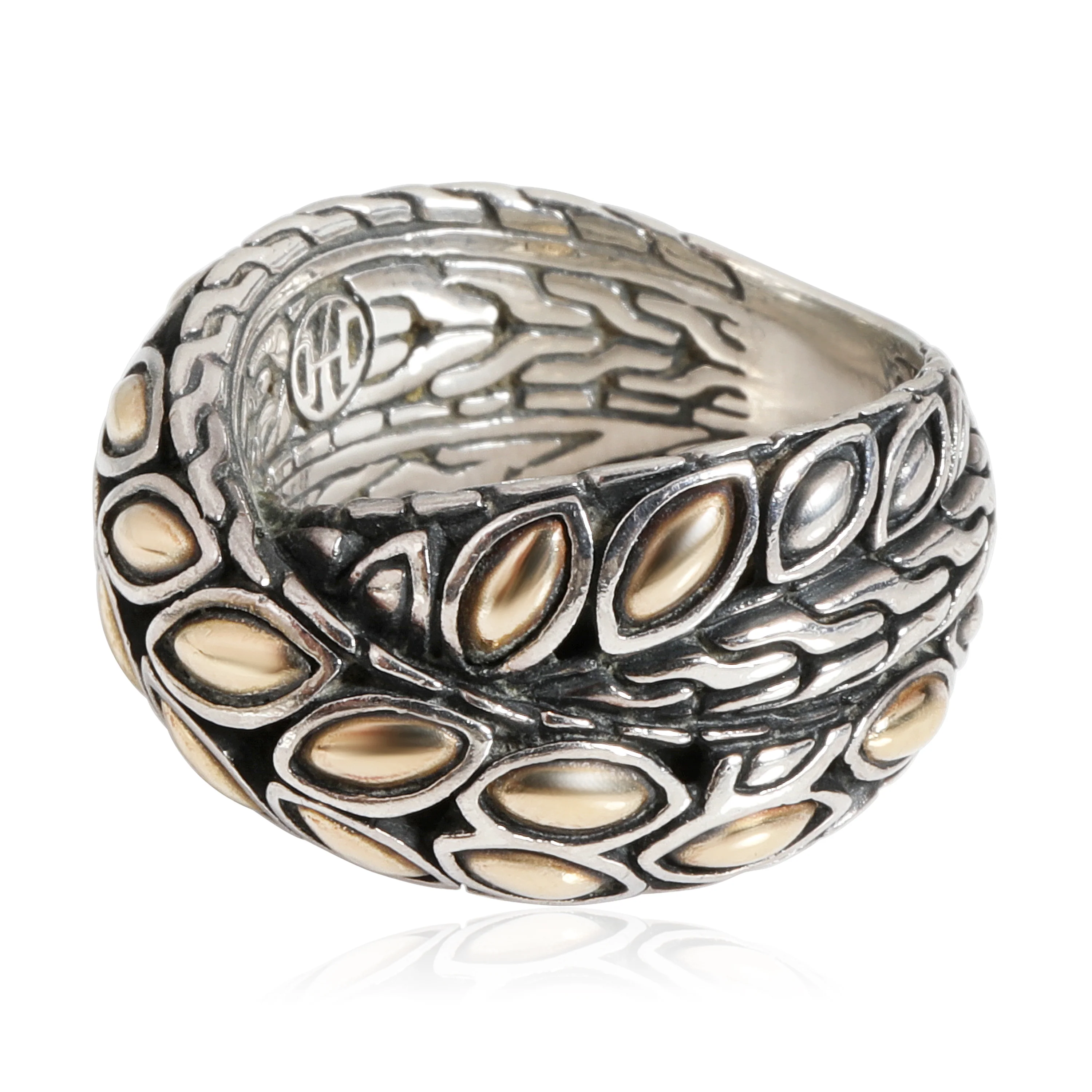 Batu Kawung Crossover Ring in 18k Yellow Gold & Sterling Silver - Image 2