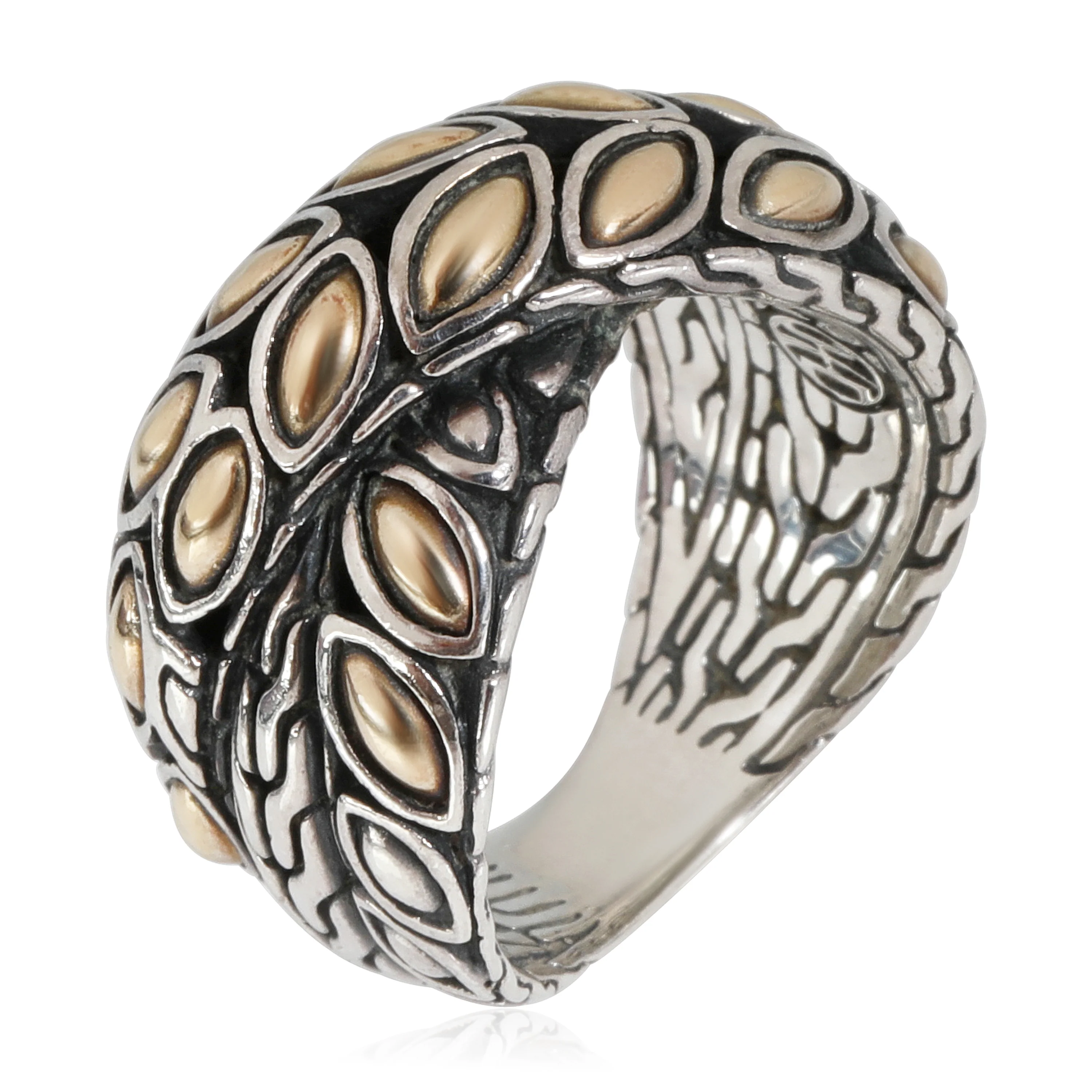 Batu Kawung Crossover Ring in 18k Yellow Gold & Sterling Silver - Image 4