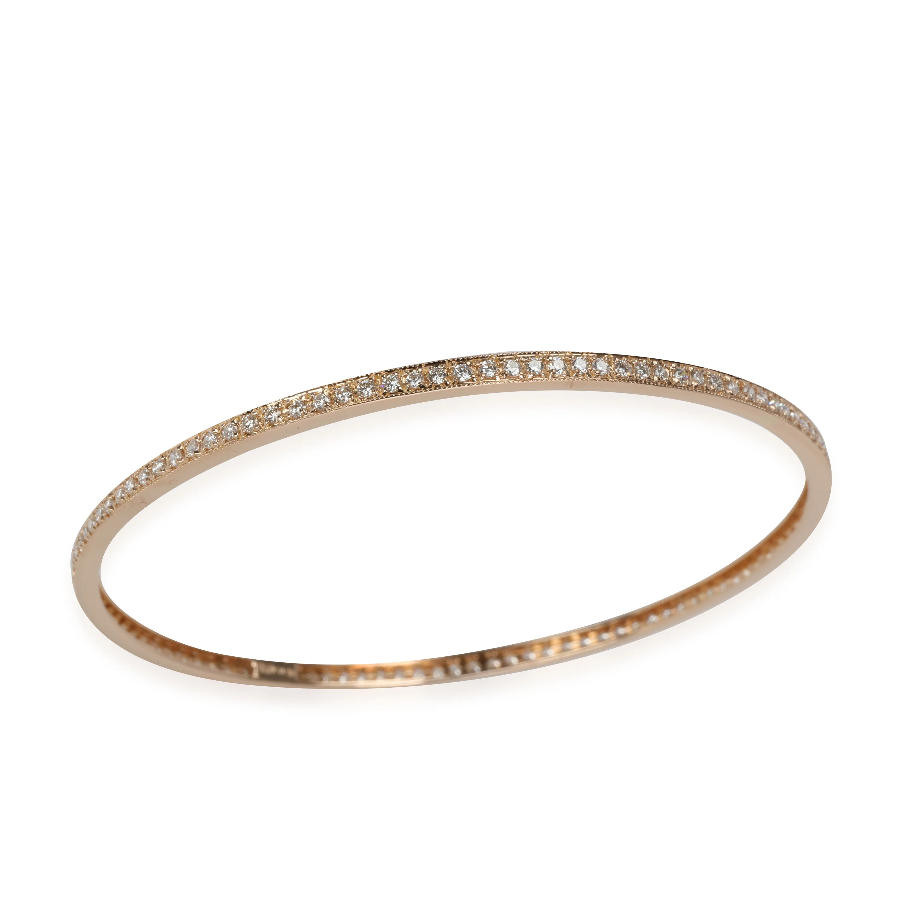 Diamond Bangle in 18k Rose Gold 1.75 CTW - Image 2