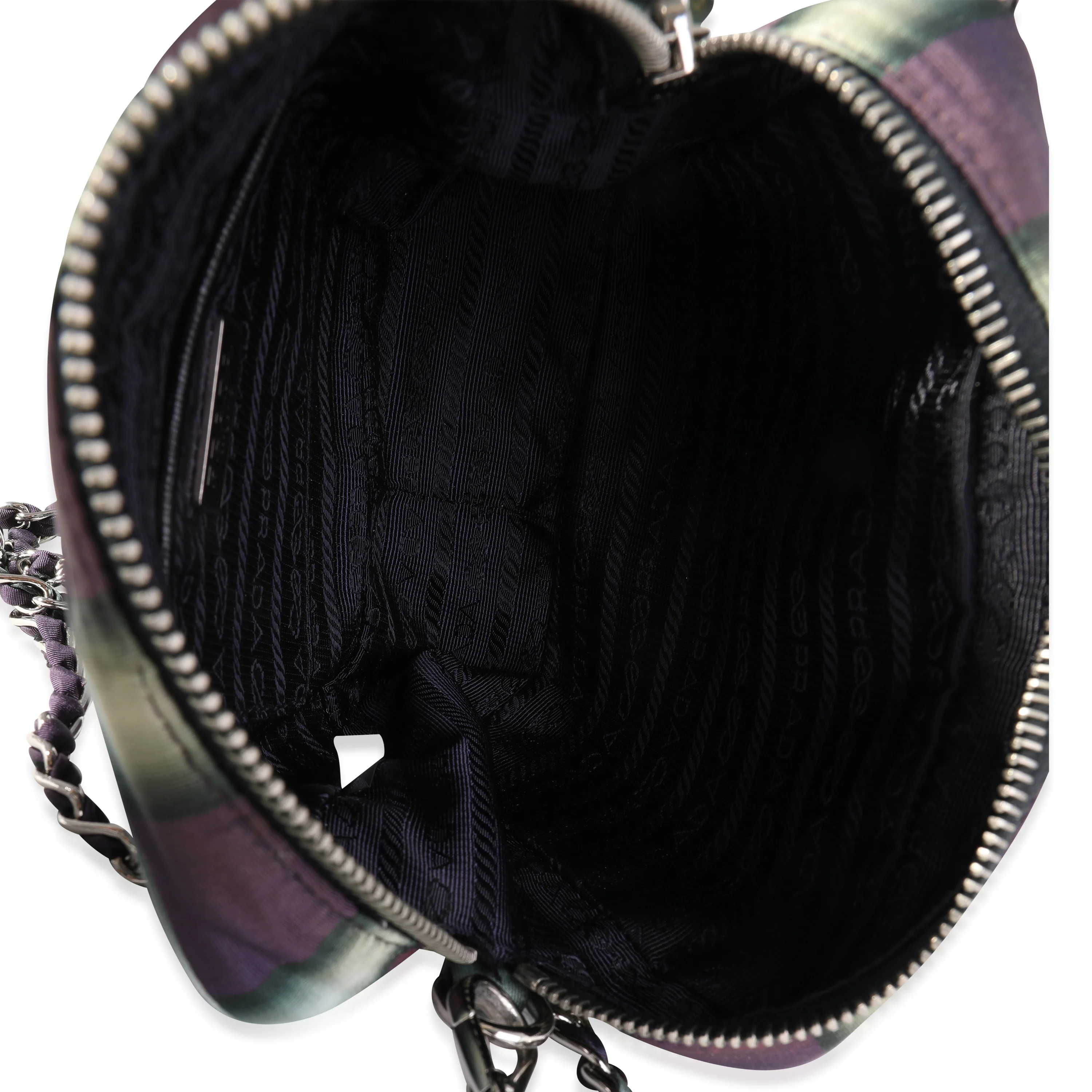 Purple and Grey Striped Nylon Camera Bag - Image 8