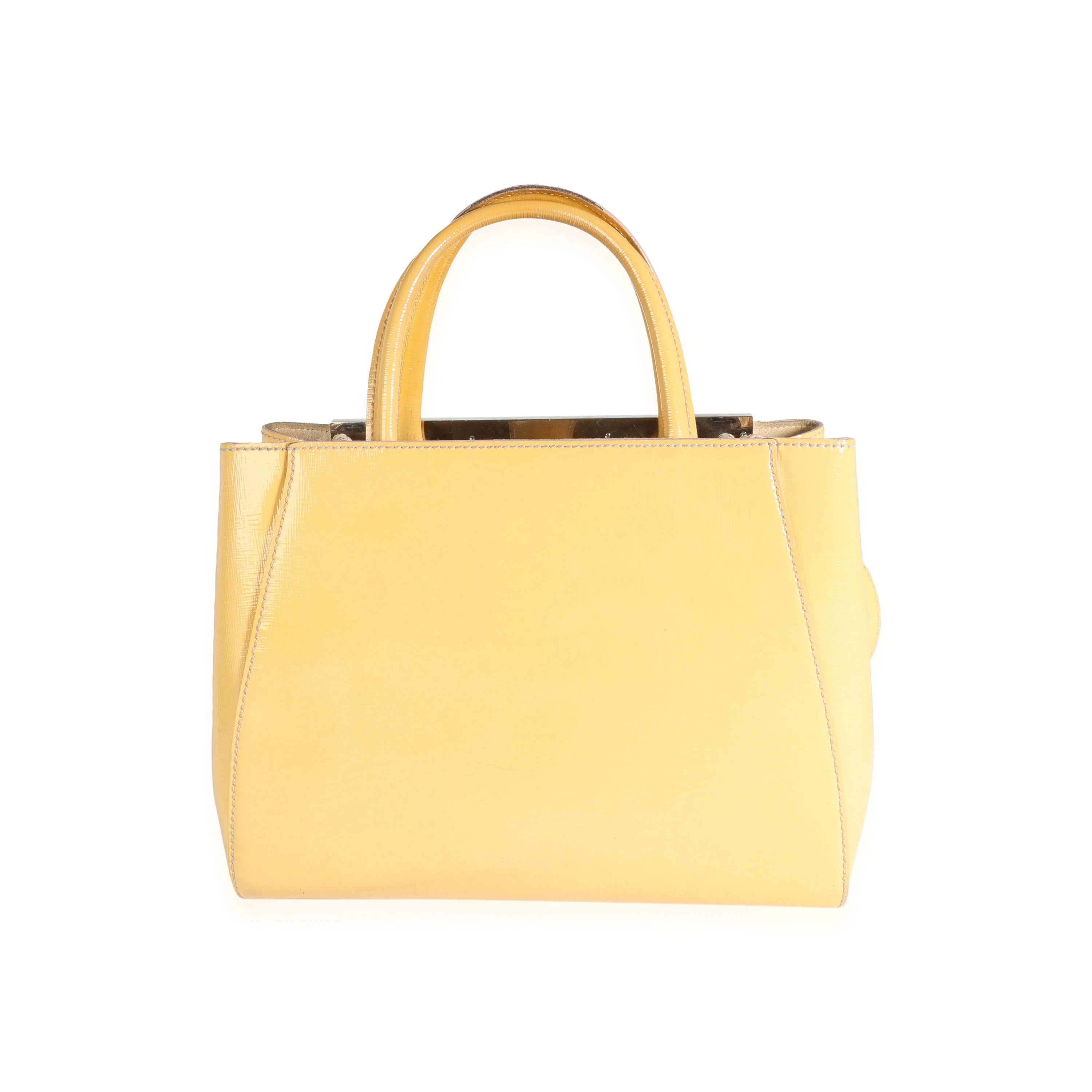 Fendi Yellow Patent Leather Petite 2jours Tote - Image 3