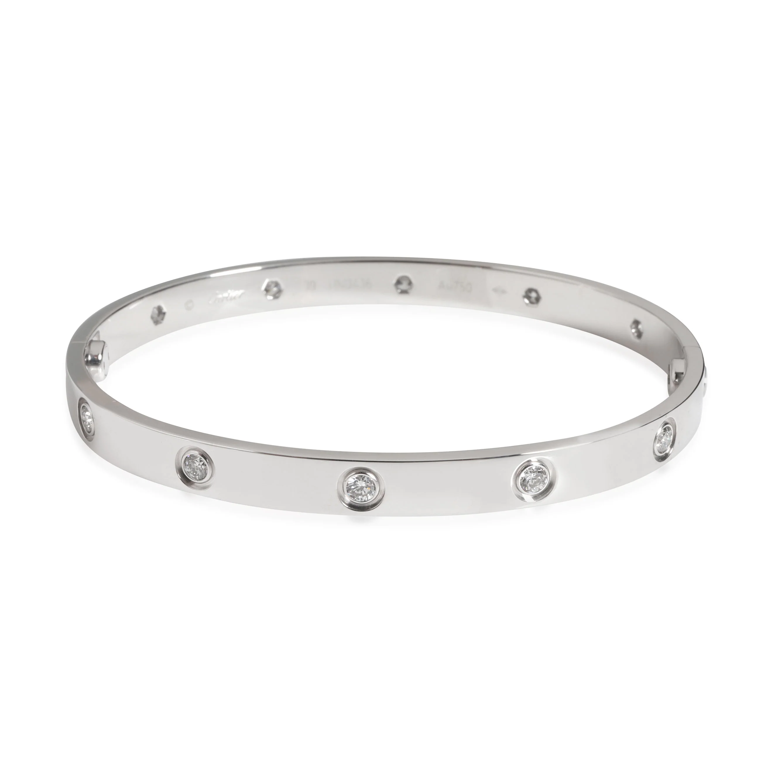 Cartier Love Bracelet, 10 Diamonds (White Gold)