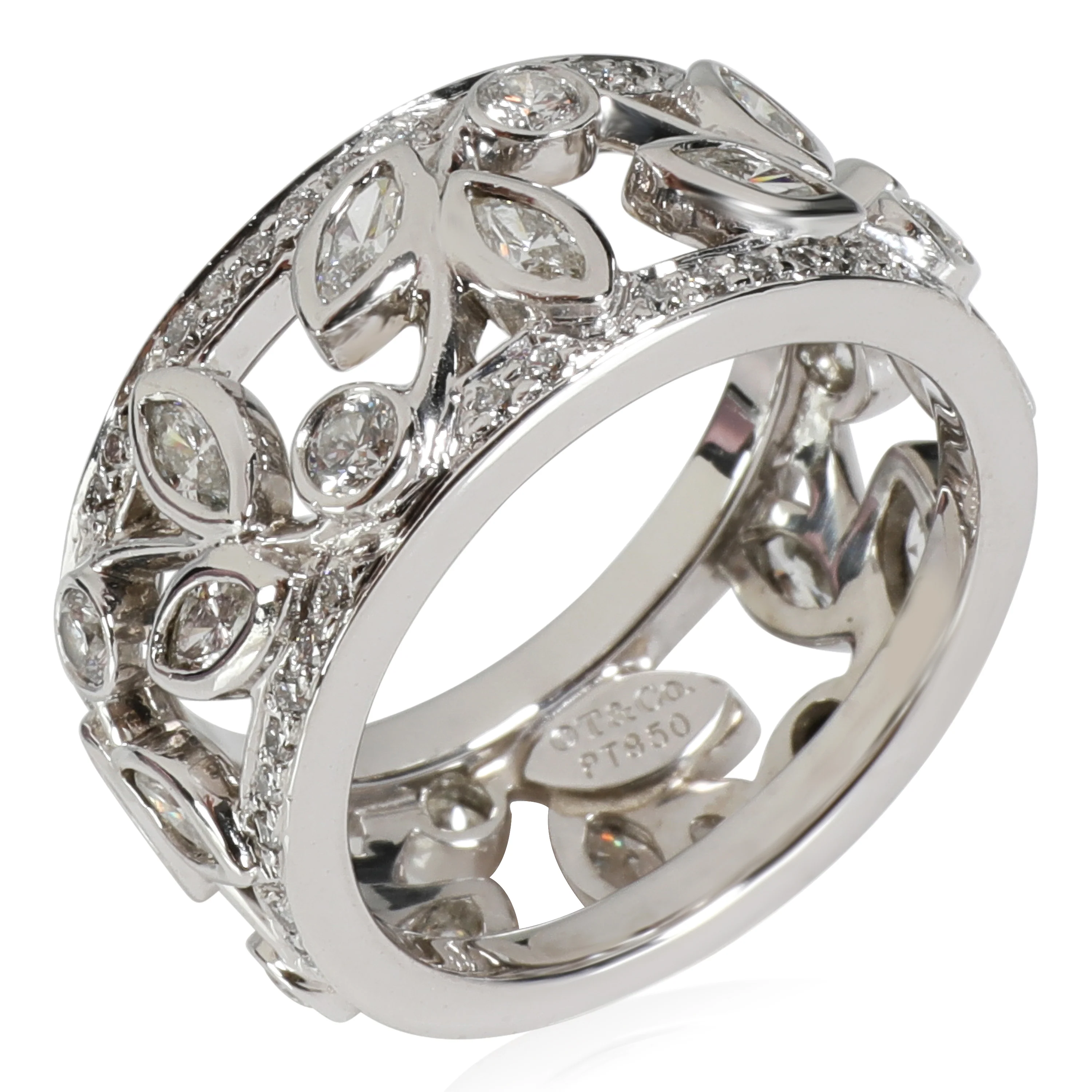 Vine 8.8 mm Wide Diamond Band in Platinum 1.25 CTW - Image 3