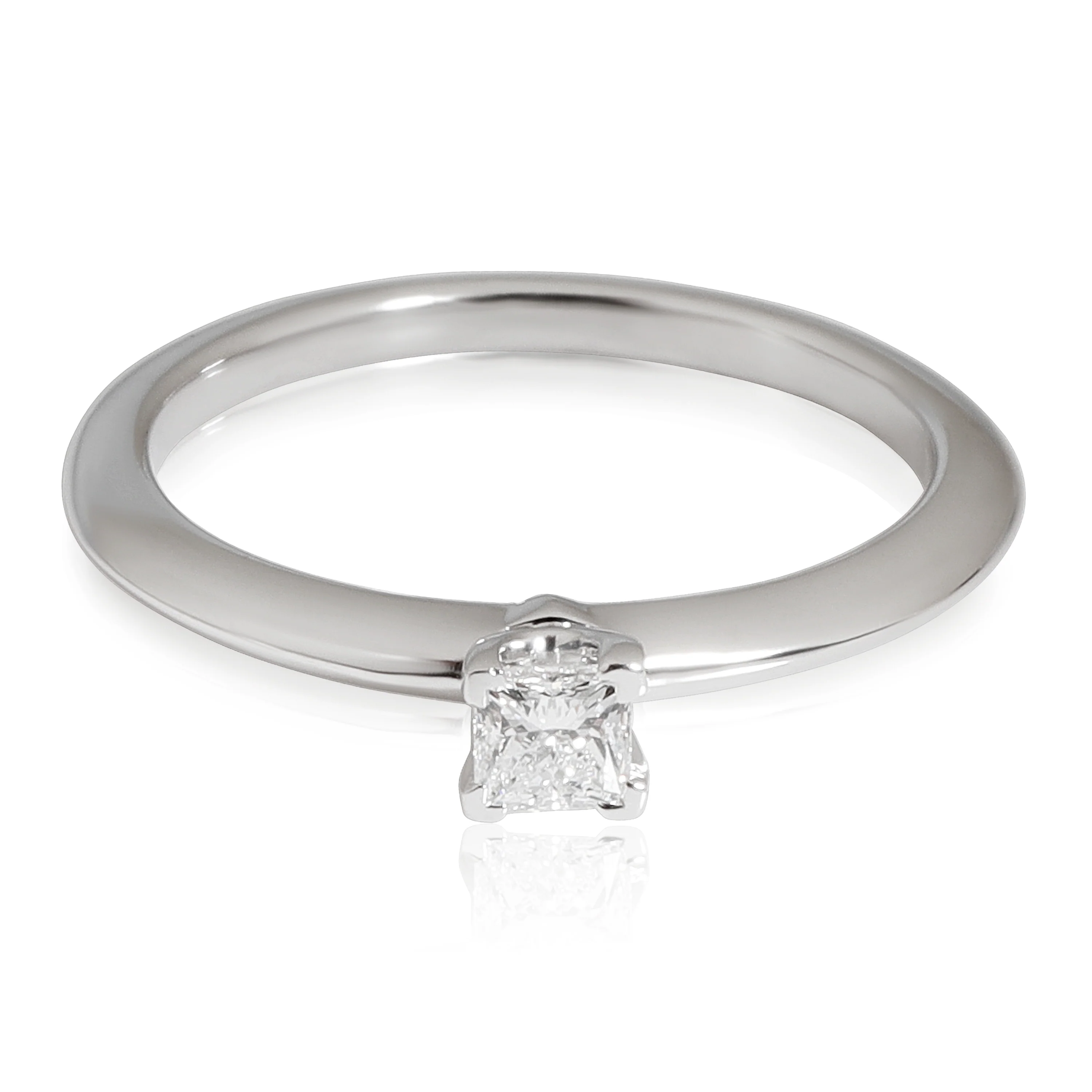 Tiffany & Co. Diamond Princess Cut Engagement Ring in Platinum D VS1 0.18 CTW
