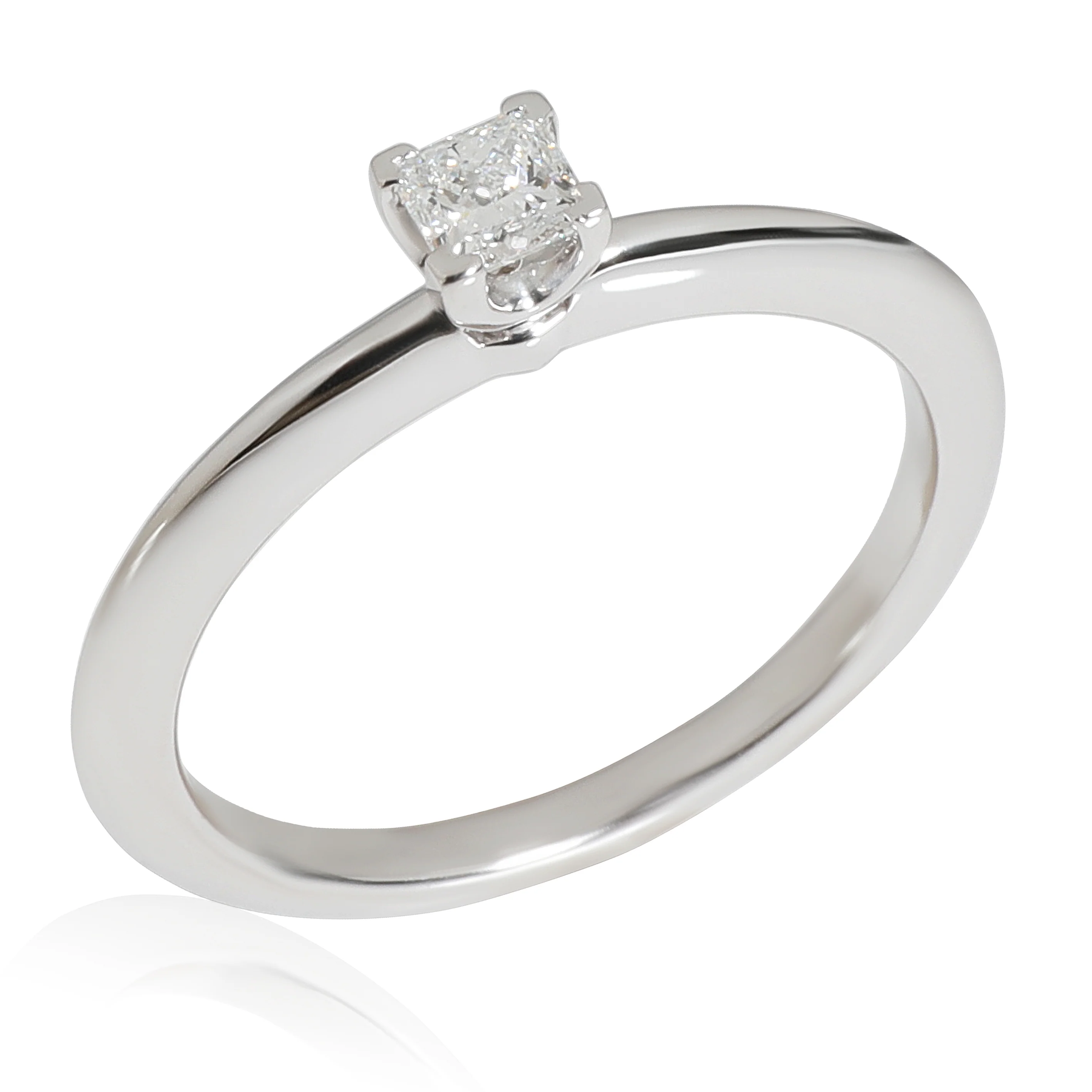 Tiffany & Co. Diamond Princess Cut Engagement Ring in Platinum D VS1 0.18 CTW - Image 3