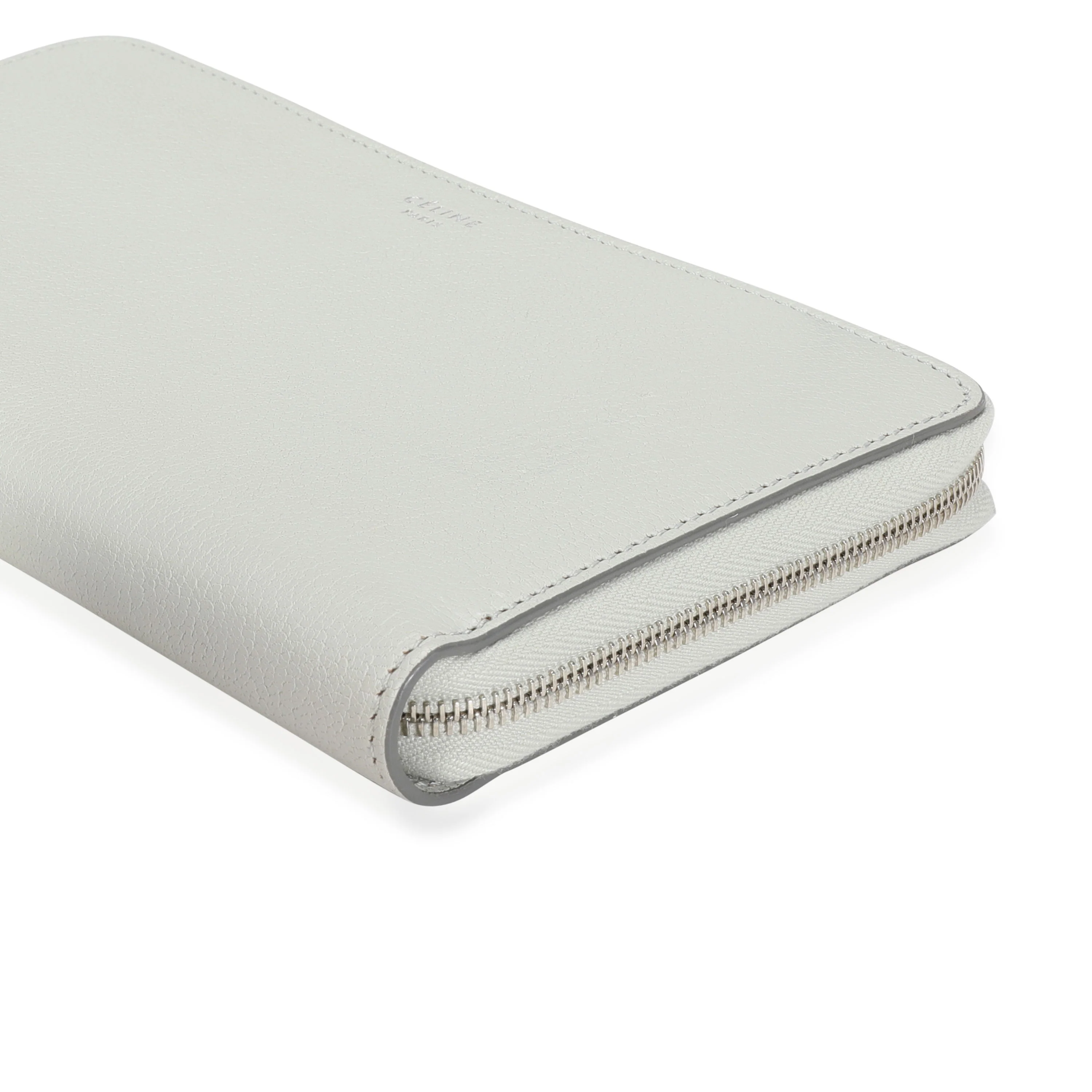 Celine Cement Leather Large Zip-Around Wallet - Image 6