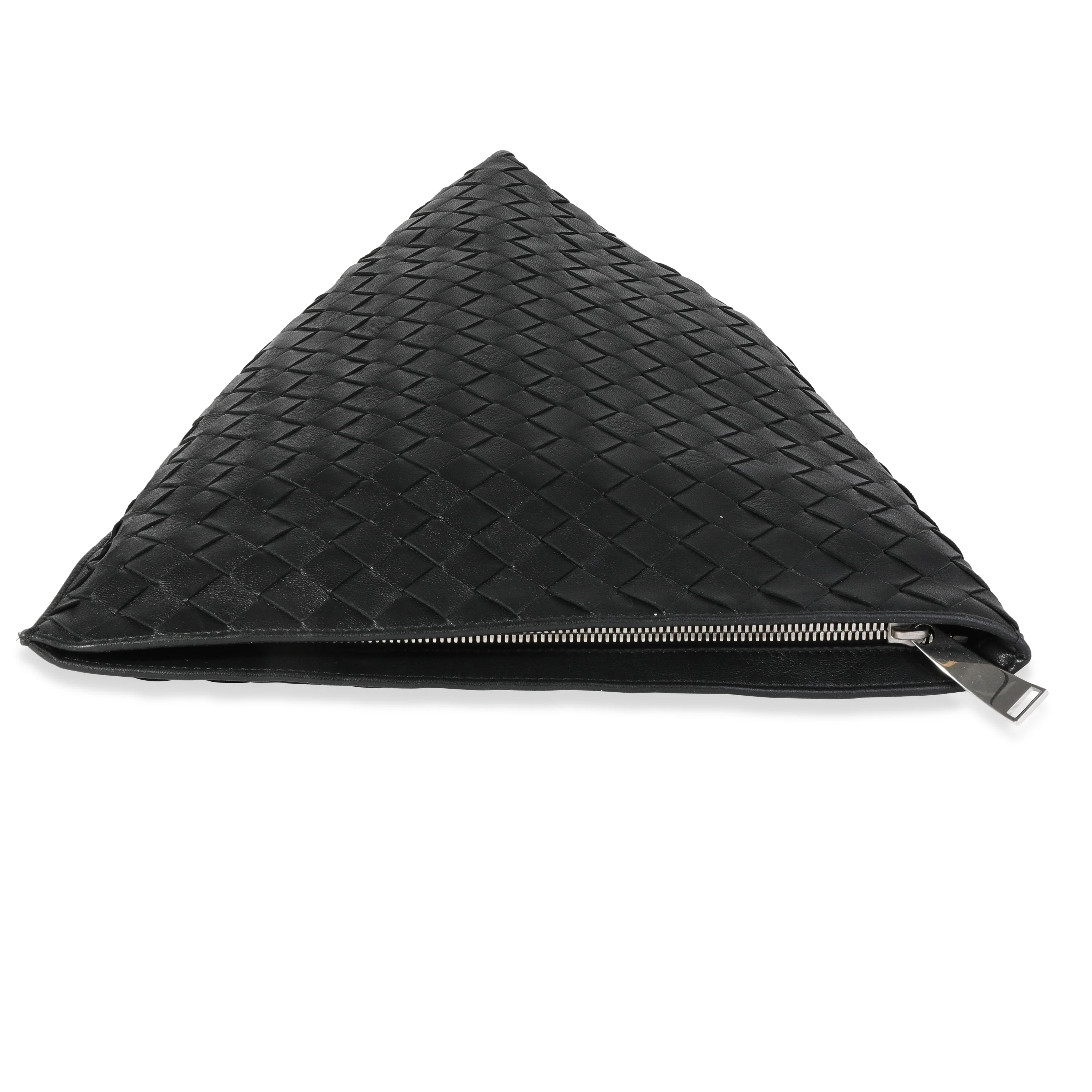 Bottega Veneta Black Soft Intrecciato Leather BV Twist Clutch - Image 6