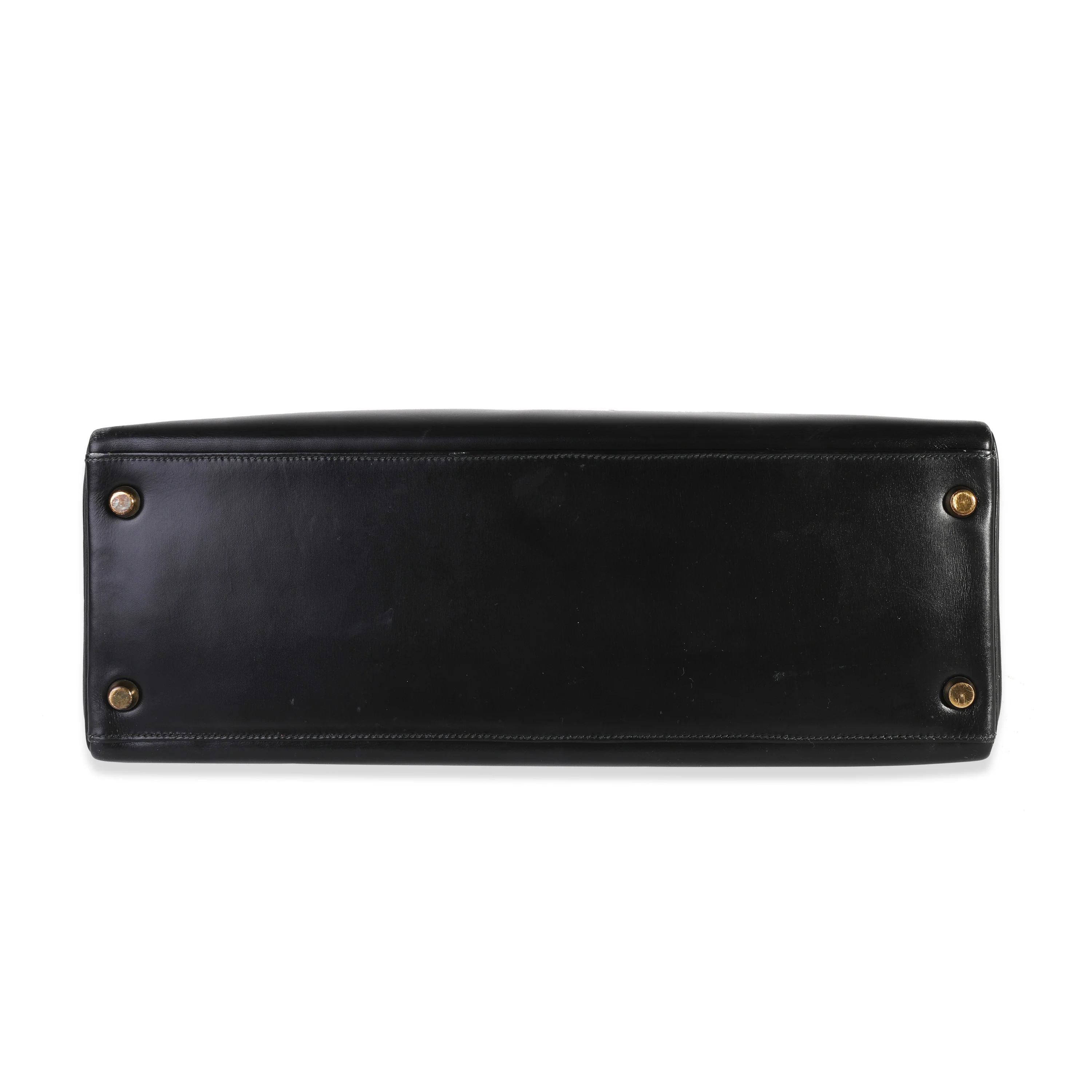 Hermès Vintage Black Box Calf Retourne Kelly 32 GHW - Image 6