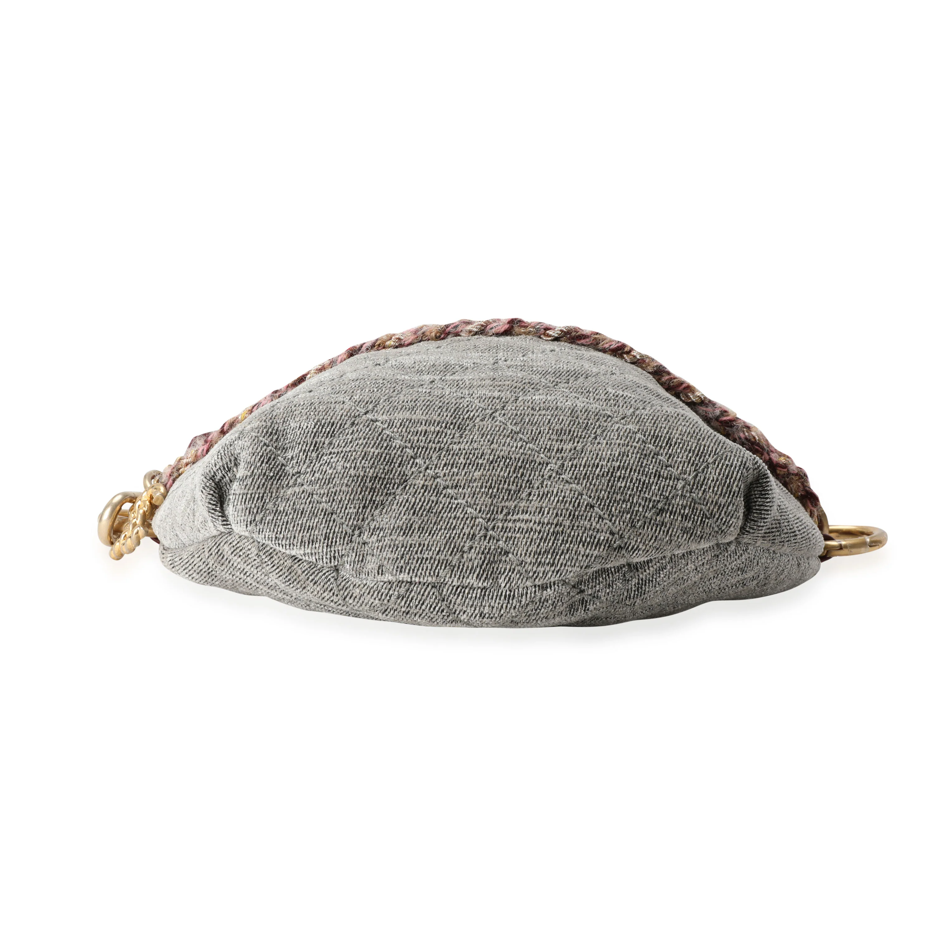 Chanel Grey Quilted Velvet & Wool Parisian Stroll Bum Bag - Image 5