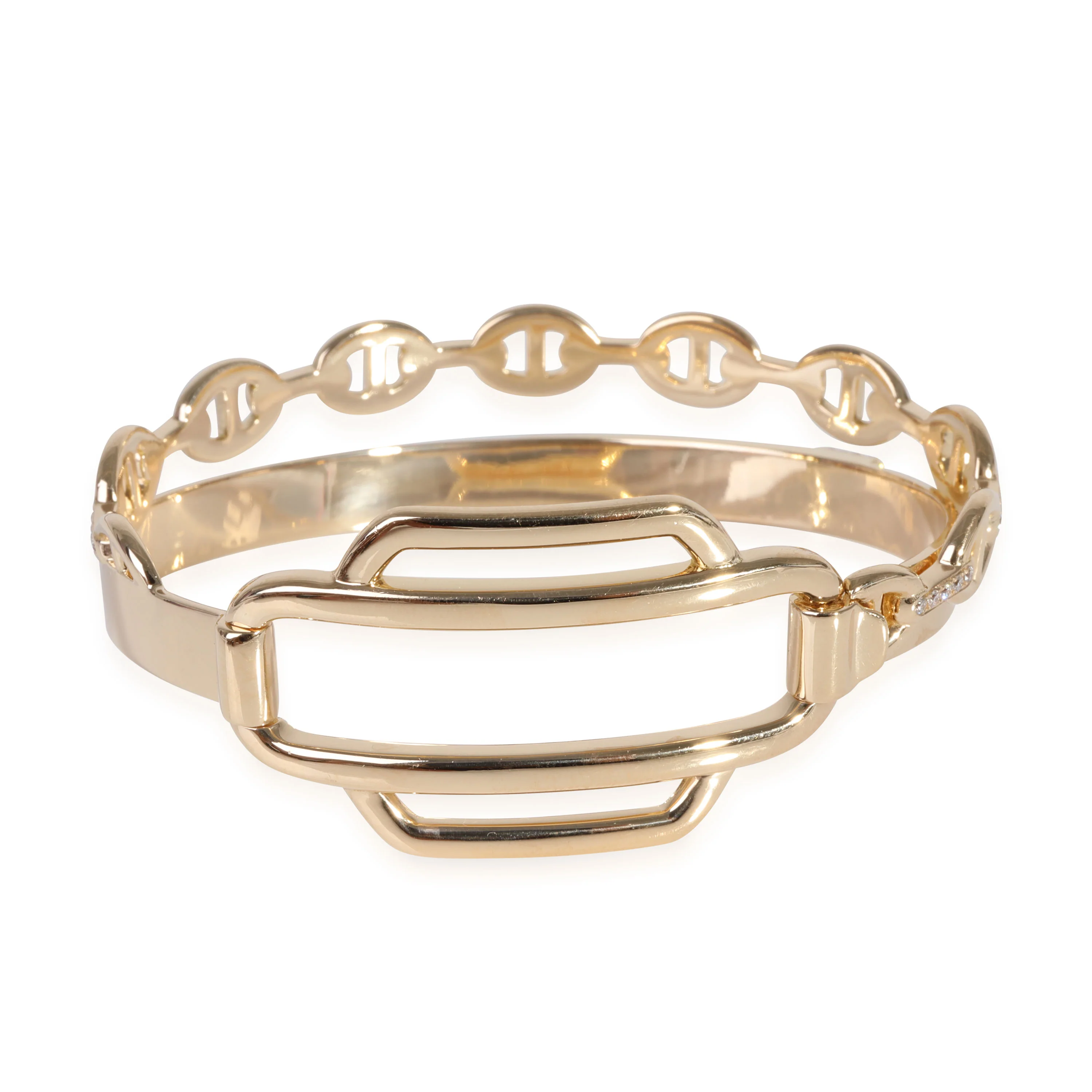 Double Tour Collier De Chien Diamond Bracelet in 18k Yellow Gold 0.79 Ctw - Image 4