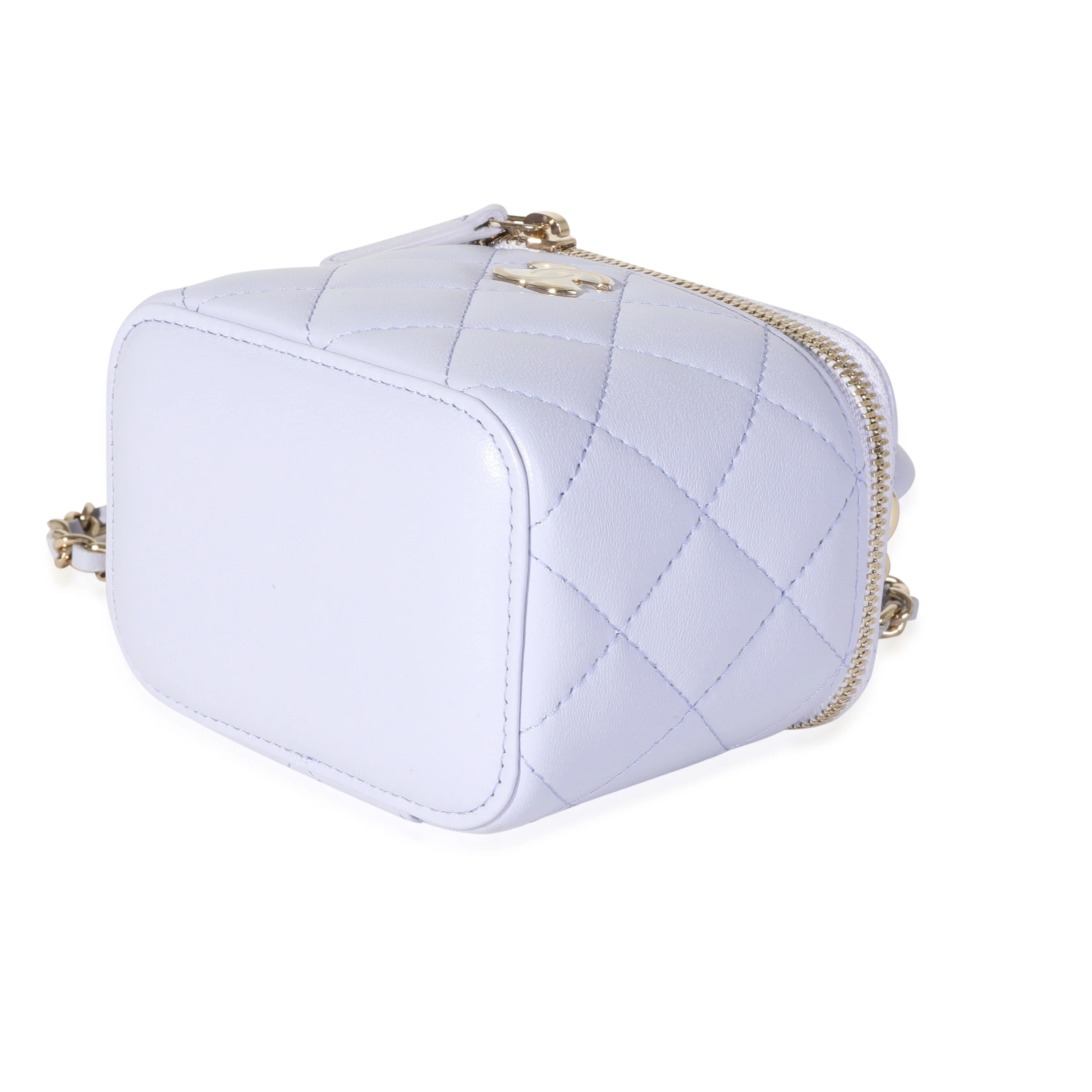 Chanel Lavender Lambskin Vanity Bag with Chain - Image 5