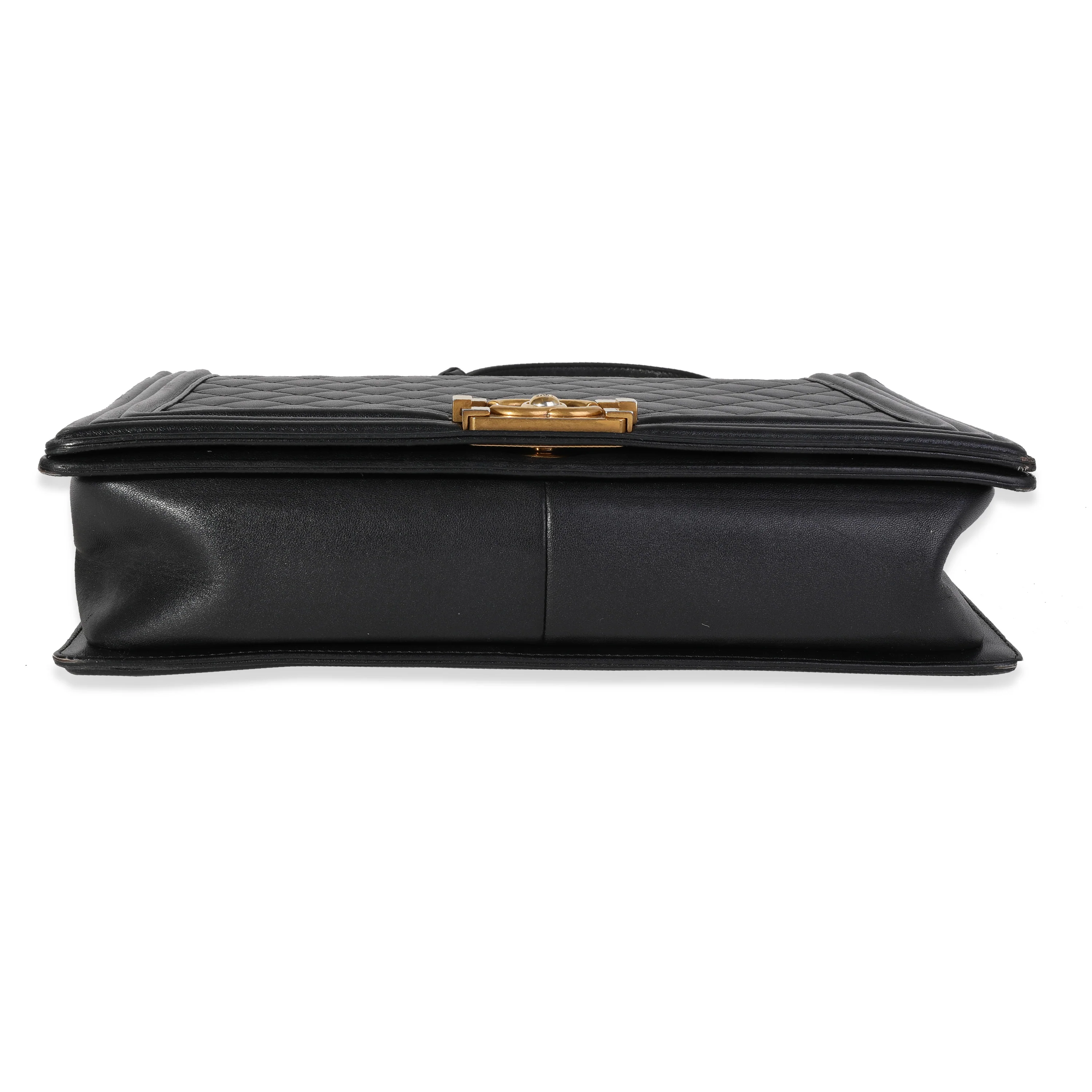 Chanel Black Quilted Lambskin XL Boy Bag - Image 5
